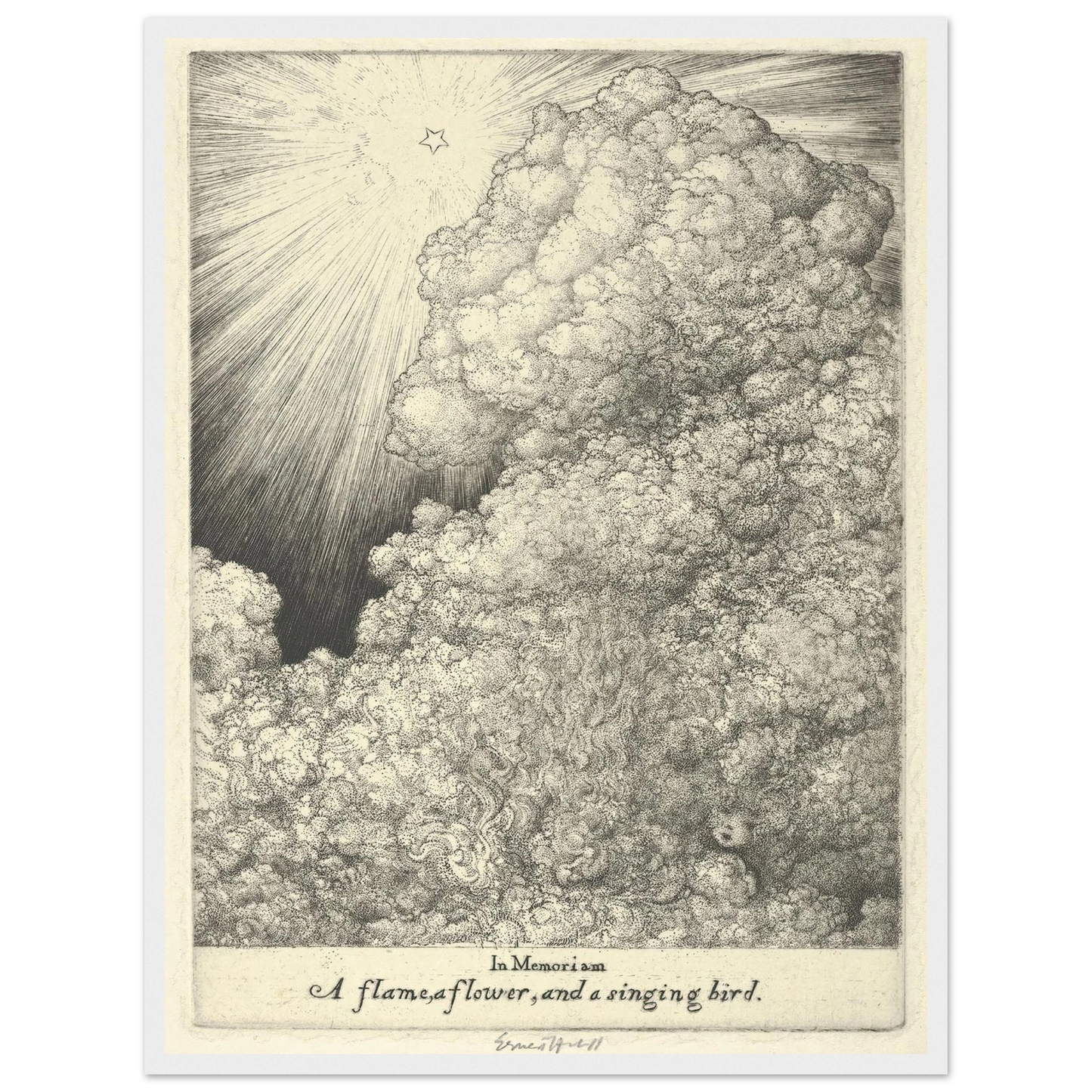 In Memoriam, Louise (1918) Art Print | Ernest Haskell - Framed Poster - 30x40 cm / 12x16″ - Black frame