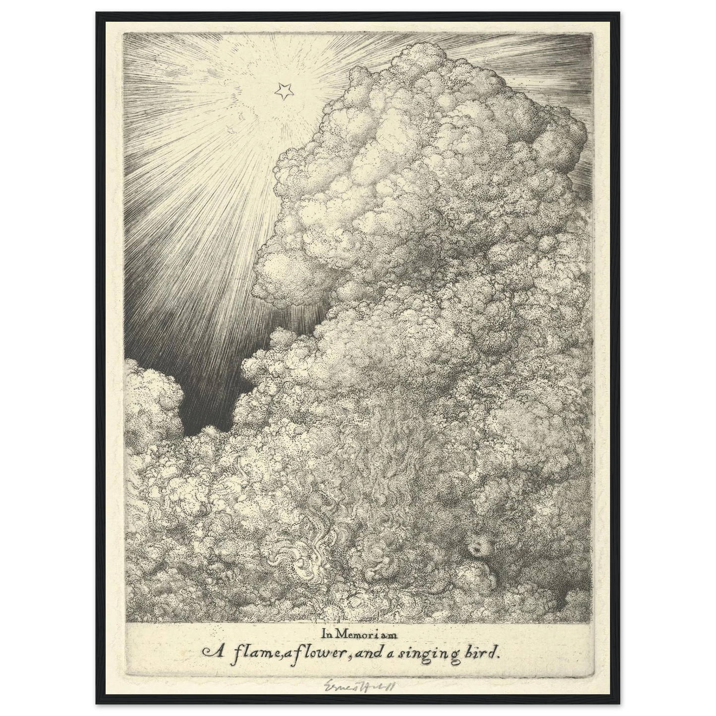 In Memoriam, Louise (1918) Art Print | Ernest Haskell - Framed Poster - 30x40 cm / 12x16″ - Black frame