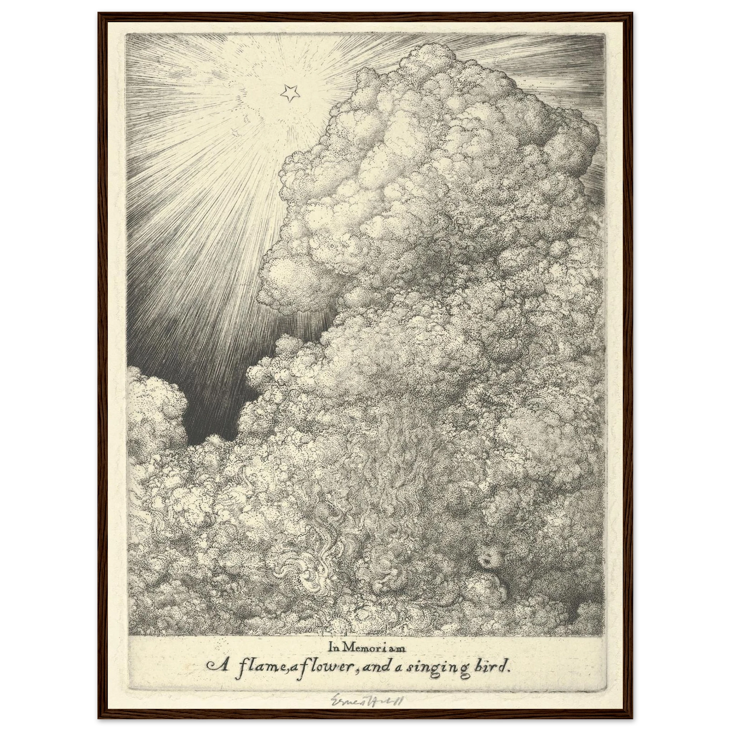 In Memoriam, Louise (1918) Art Print | Ernest Haskell - Framed Poster - 30x40 cm / 12x16″ - Black frame