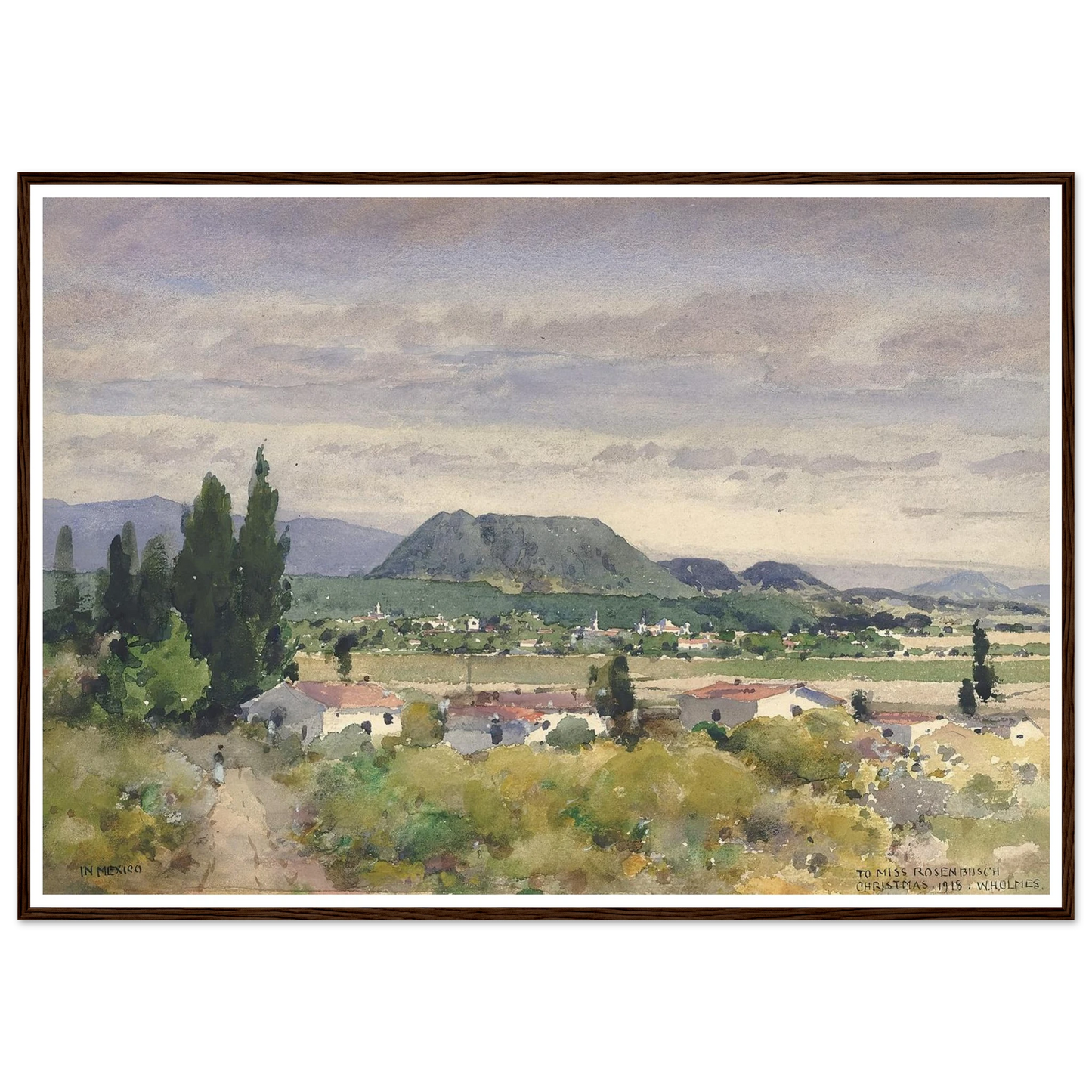In Mexico (1918) Art Print | William Henry Holmes - Framed Poster - 30x40 cm / 12x16″ - Black frame
