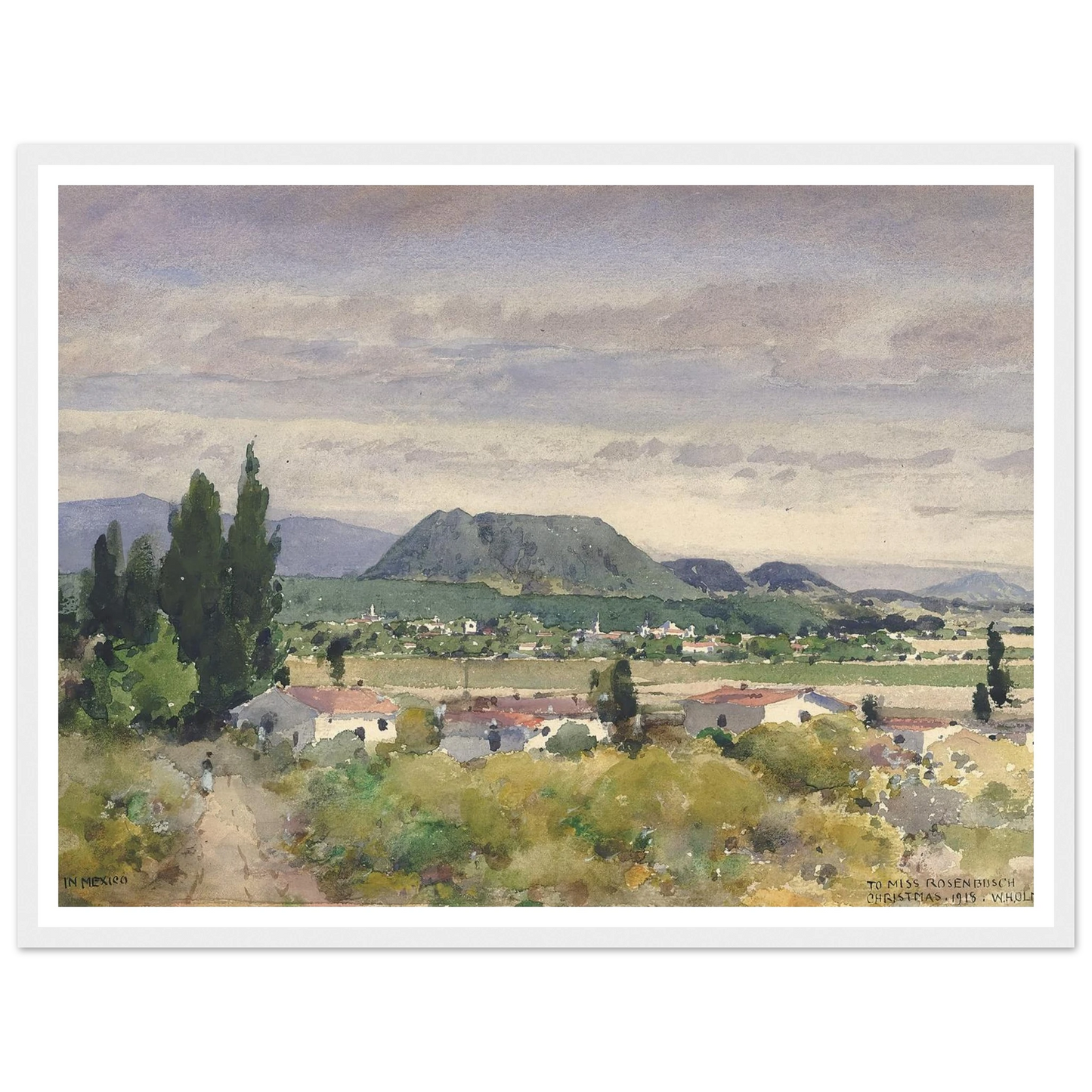 In Mexico (1918) Art Print | William Henry Holmes - Framed Poster - 30x40 cm / 12x16″ - Black frame