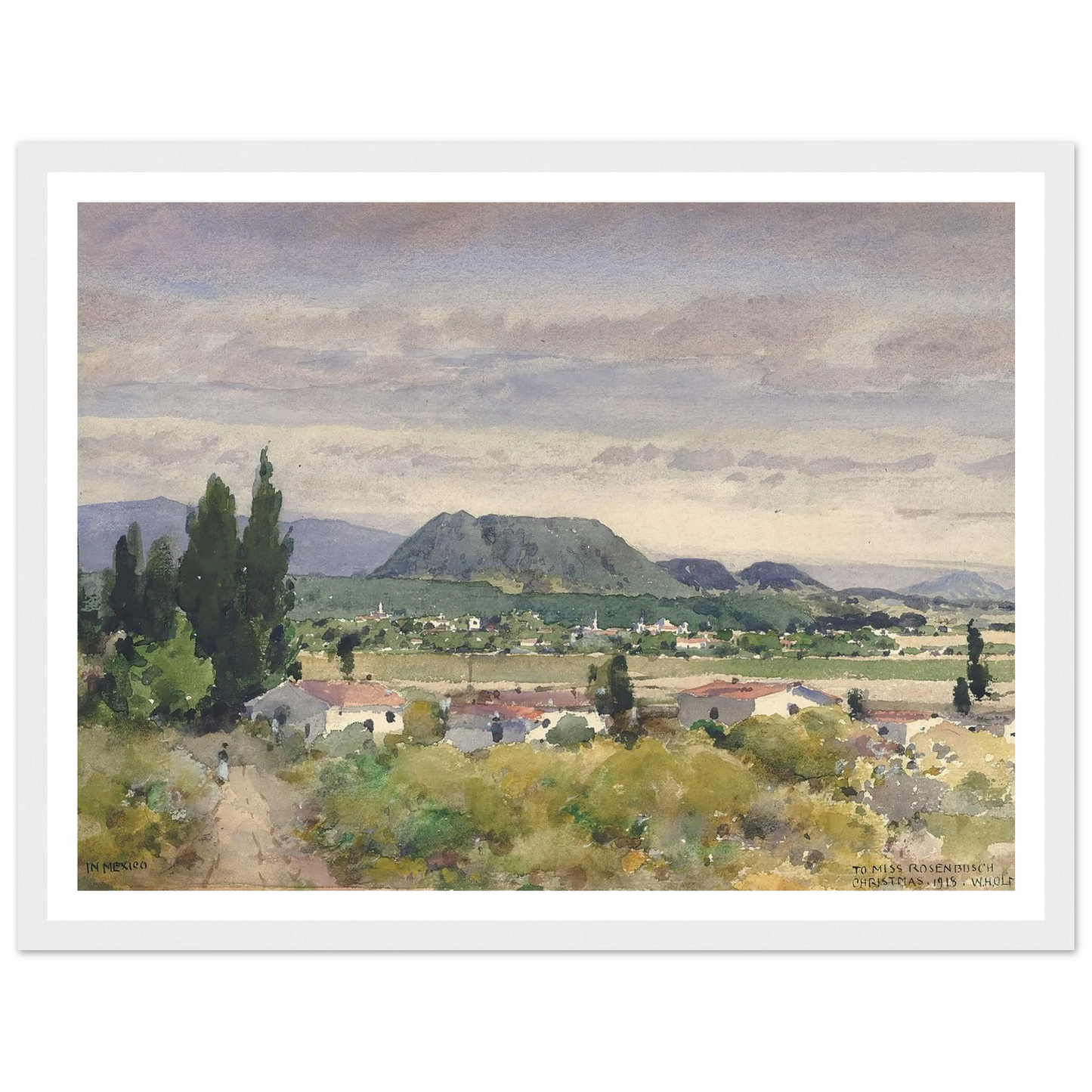 In Mexico (1918) Art Print | William Henry Holmes - Framed Poster - 30x40 cm / 12x16″ - Black frame