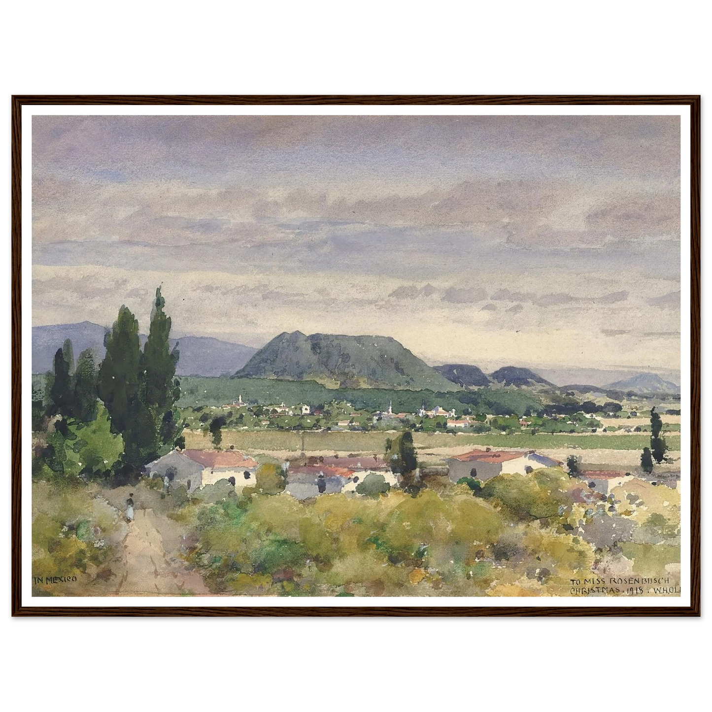 In Mexico (1918) Art Print | William Henry Holmes - Framed Poster - 30x40 cm / 12x16″ - Black frame