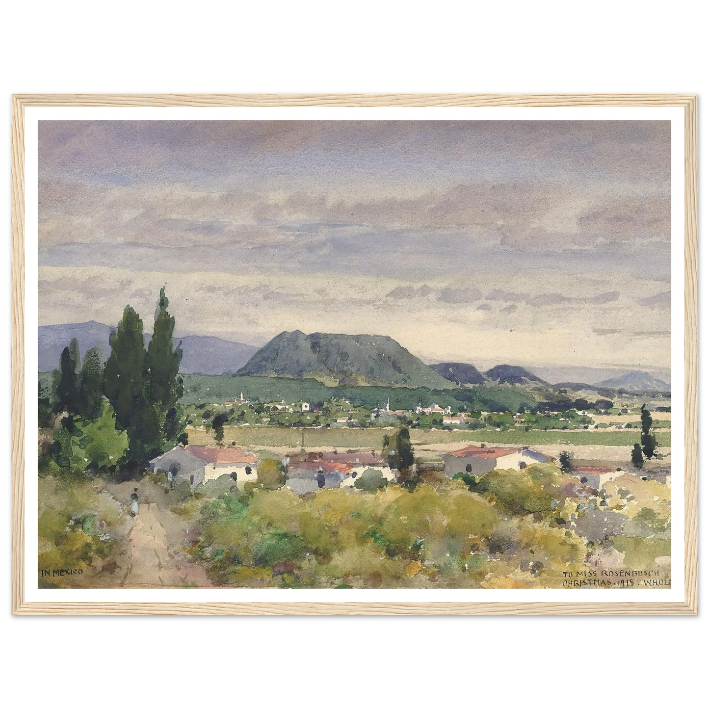 In Mexico (1918) Art Print | William Henry Holmes - Framed Poster - 30x40 cm / 12x16″ - Black frame