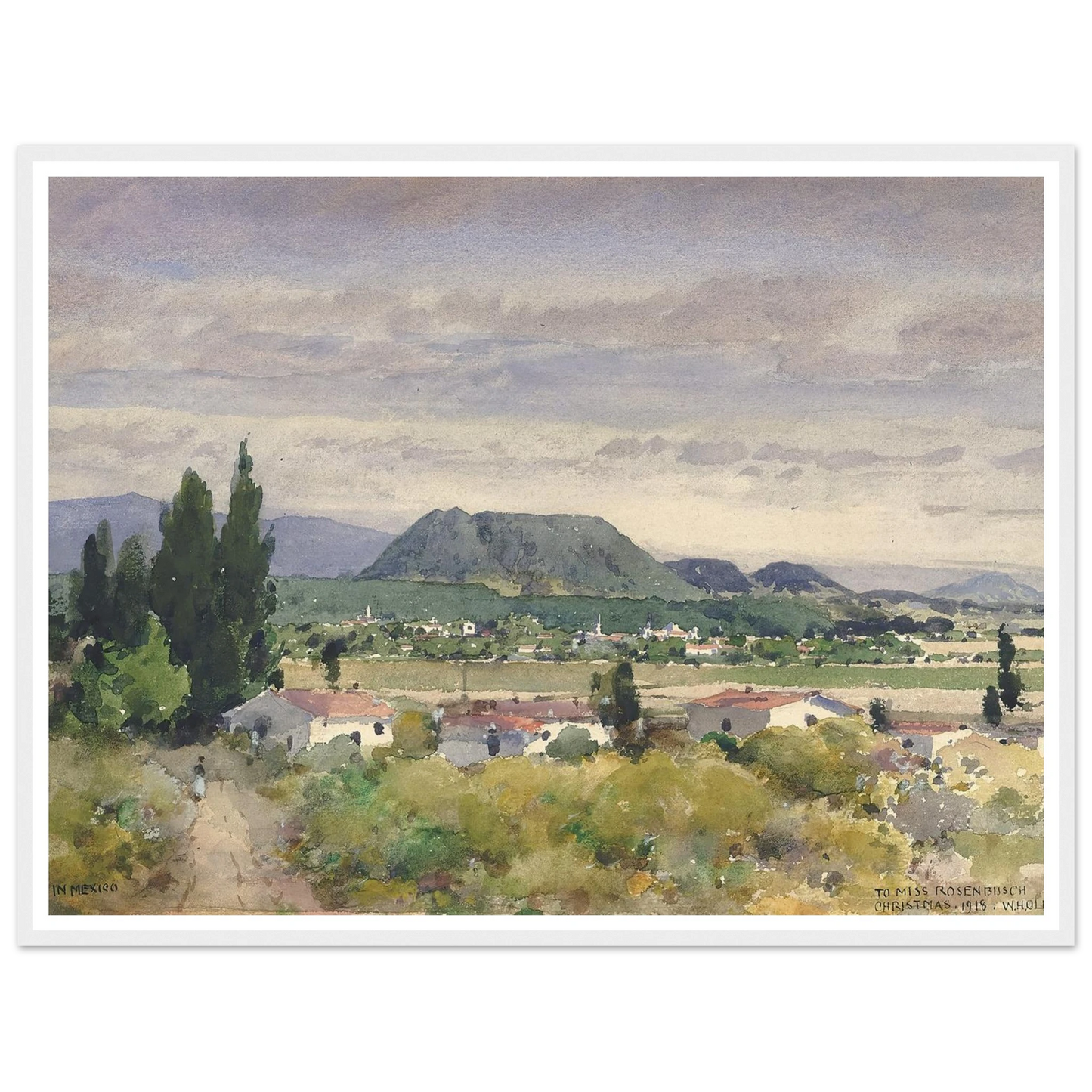 In Mexico (1918) Art Print | William Henry Holmes - Framed Poster - 30x40 cm / 12x16″ - Black frame