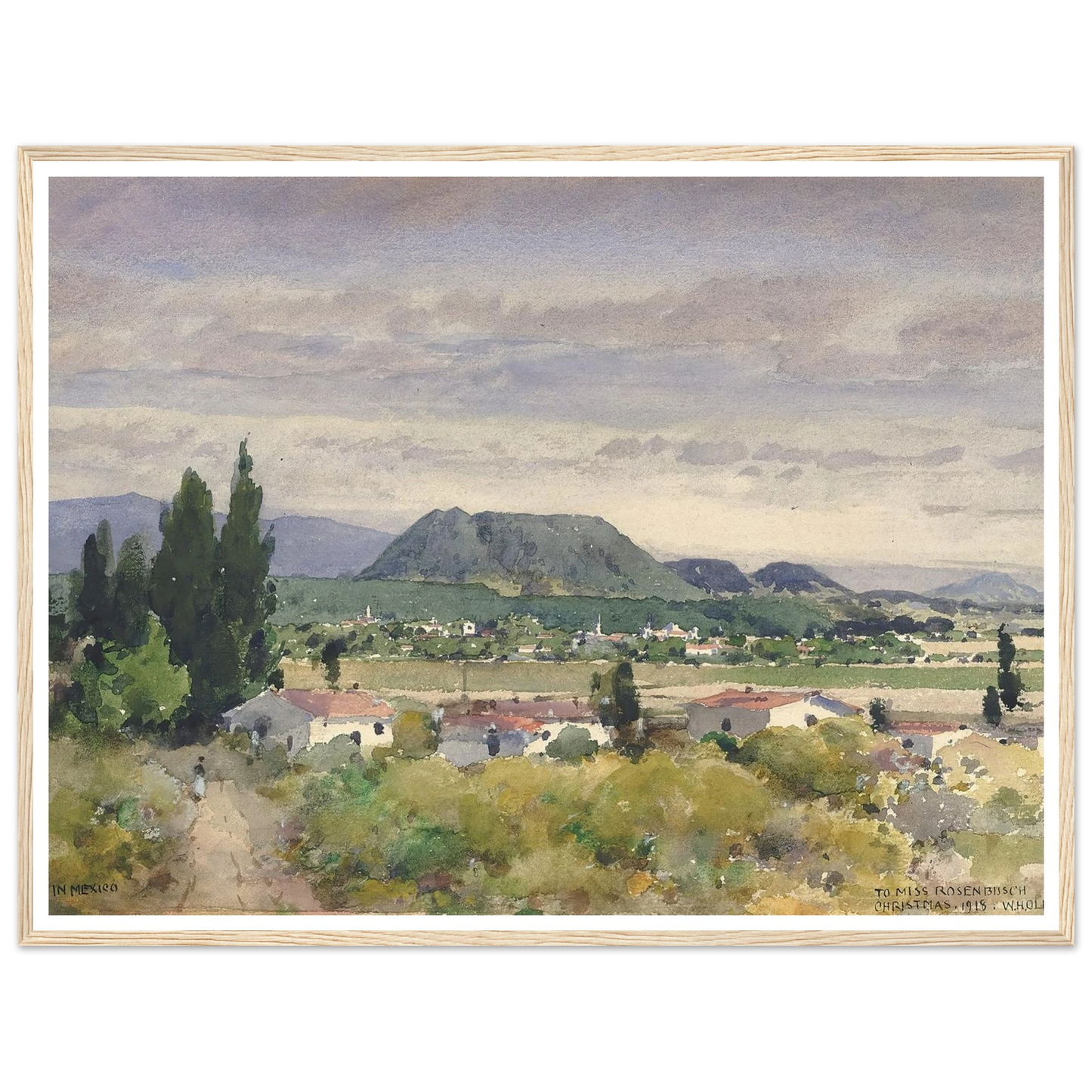 In Mexico (1918) Art Print | William Henry Holmes - Framed Poster - 30x40 cm / 12x16″ - Black frame