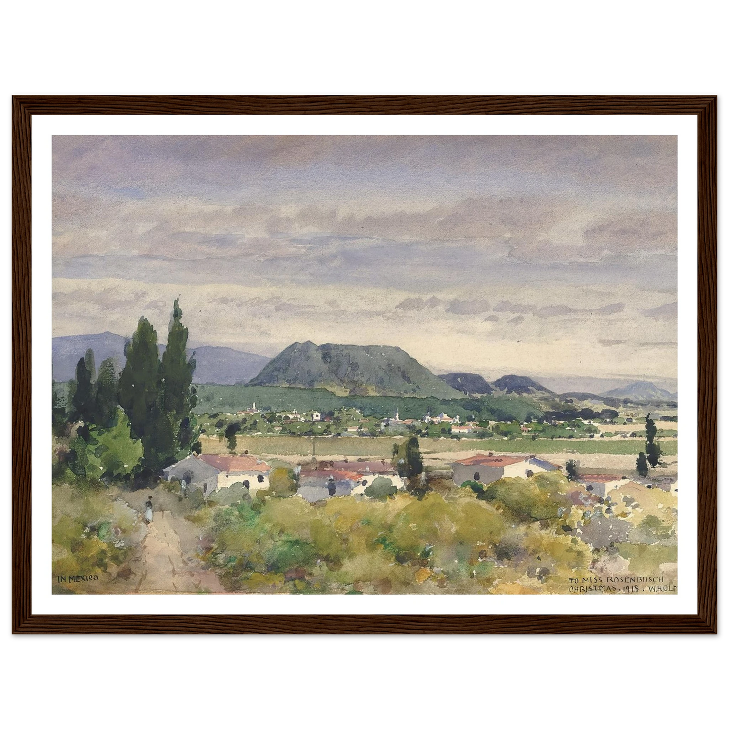In Mexico (1918) Art Print | William Henry Holmes - Framed Poster - 30x40 cm / 12x16″ - Black frame
