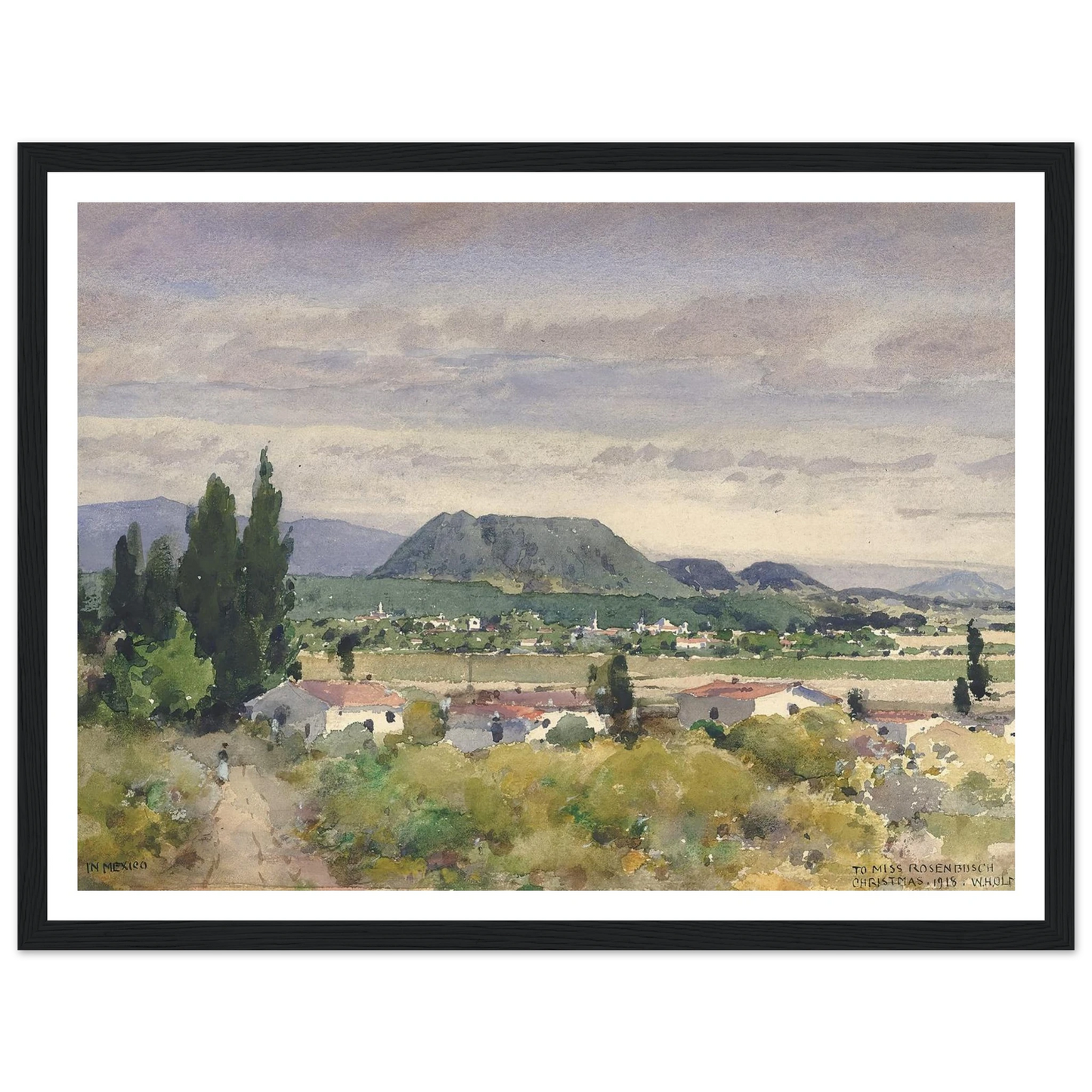 In Mexico (1918) Art Print | William Henry Holmes - Framed Poster - 30x40 cm / 12x16″ - Black frame