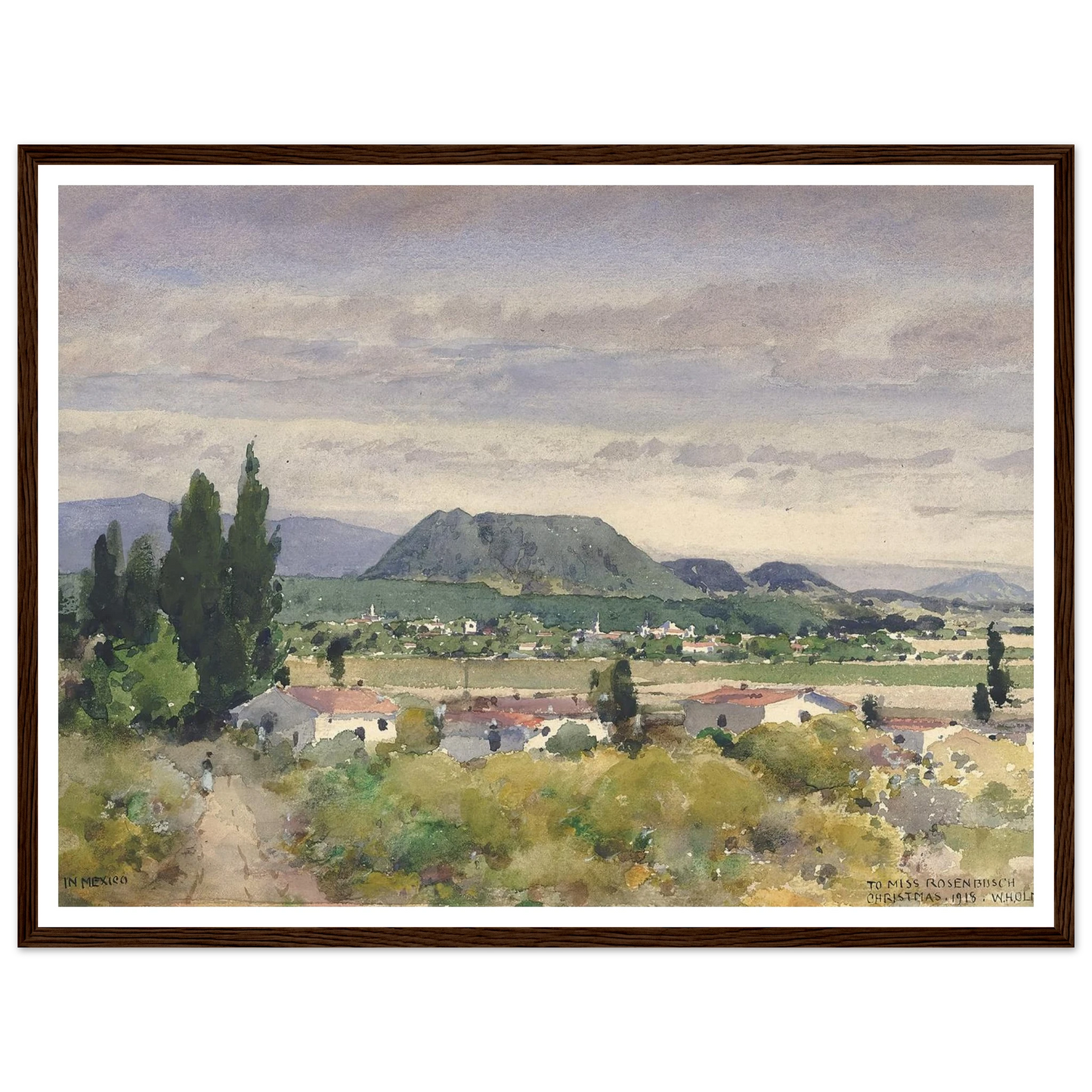 In Mexico (1918) Art Print | William Henry Holmes - Framed Poster - 30x40 cm / 12x16″ - Black frame