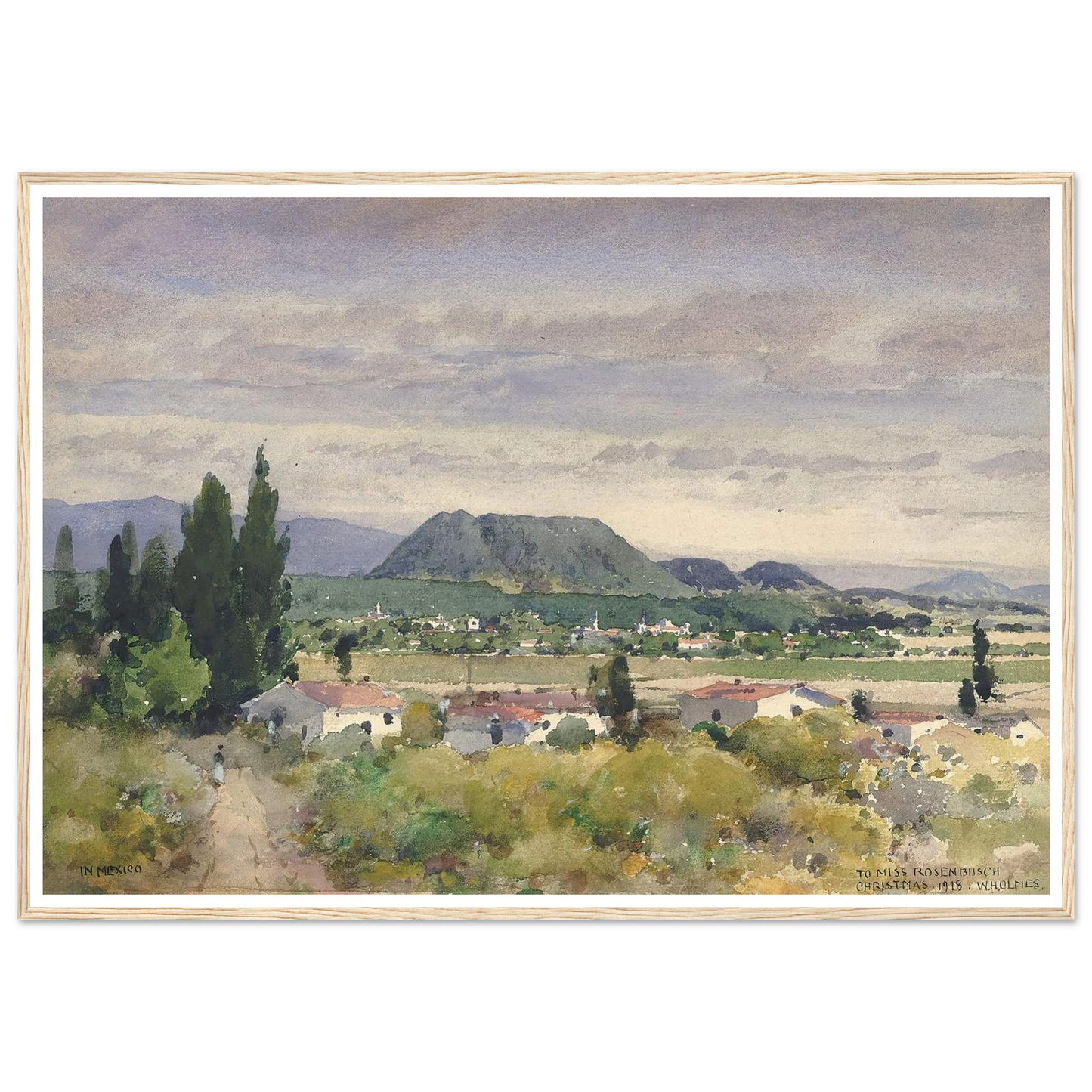 In Mexico (1918) Art Print | William Henry Holmes - Framed Poster - 30x40 cm / 12x16″ - Black frame