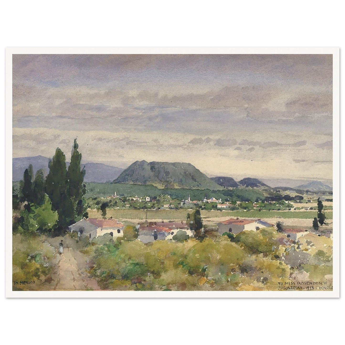 In Mexico (1918) Art Print | William Henry Holmes - Framed Poster - 30x40 cm / 12x16″ - Black frame