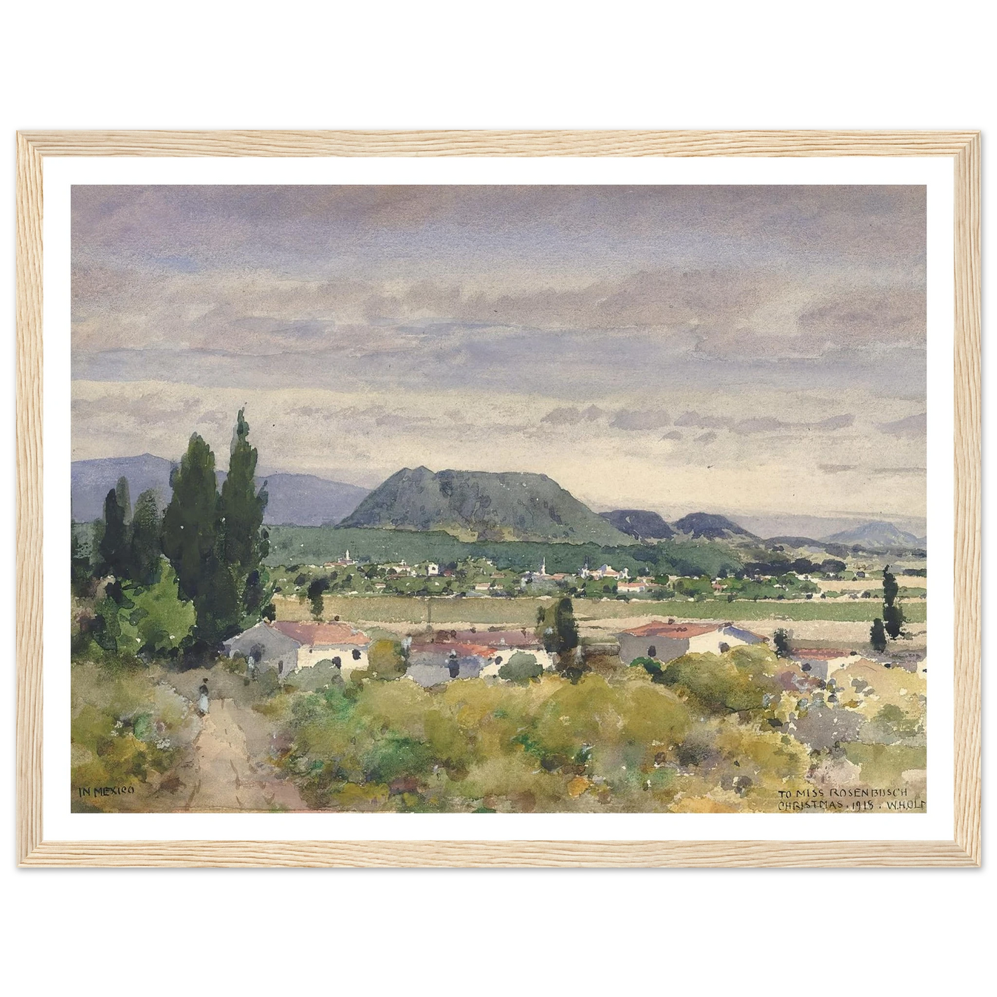 In Mexico (1918) Art Print | William Henry Holmes - Framed Poster - 30x40 cm / 12x16″ - Black frame
