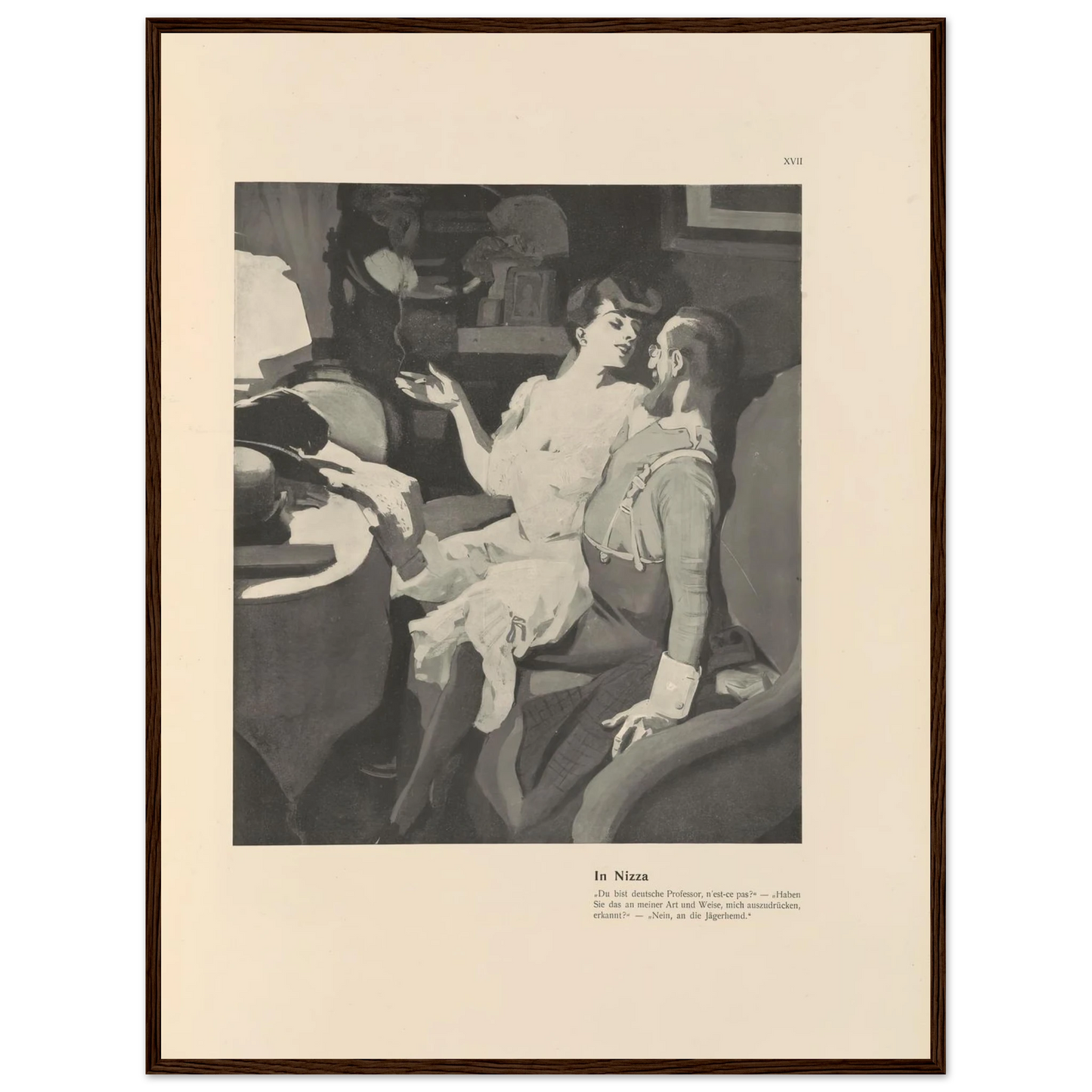 In Nizza (1908) Art Print | Ferdinand Freiherr von Reznicek - Framed Poster - 30x40 cm / 12x16″ - Black frame