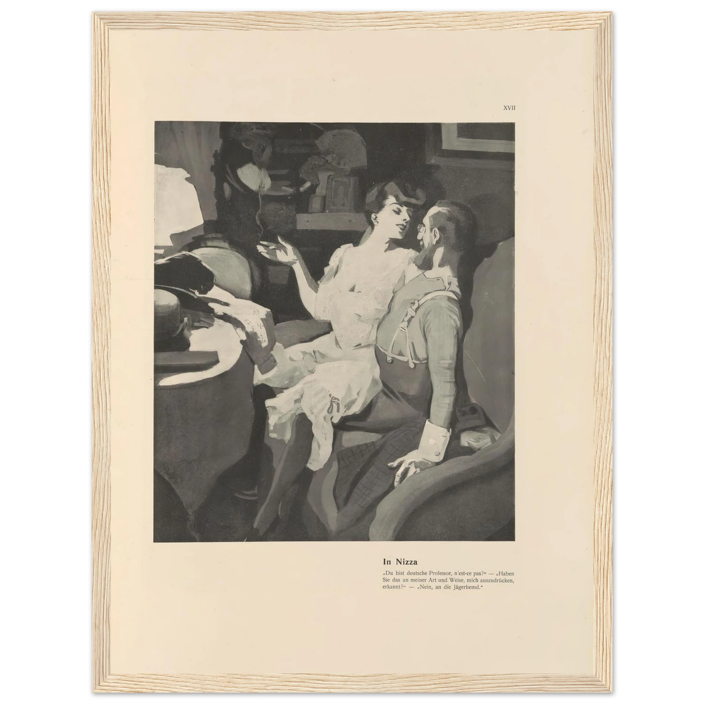 In Nizza (1908) Art Print | Ferdinand Freiherr von Reznicek - Framed Poster - 30x40 cm / 12x16″ - Black frame