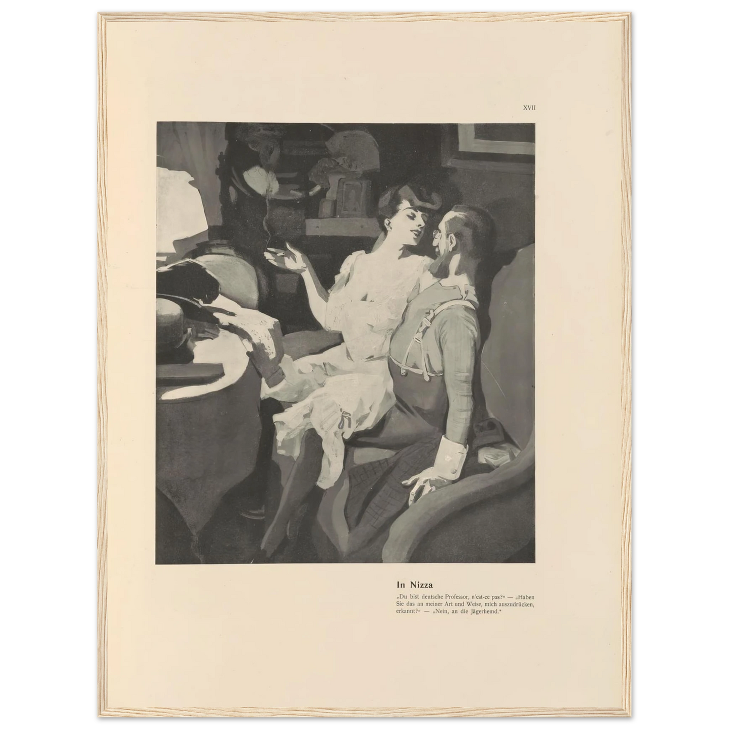 In Nizza (1908) Art Print | Ferdinand Freiherr von Reznicek - Framed Poster - 30x40 cm / 12x16″ - Black frame