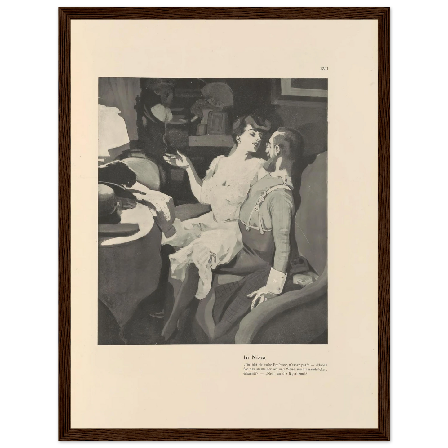 In Nizza (1908) Art Print | Ferdinand Freiherr von Reznicek - Framed Poster - 30x40 cm / 12x16″ - Black frame