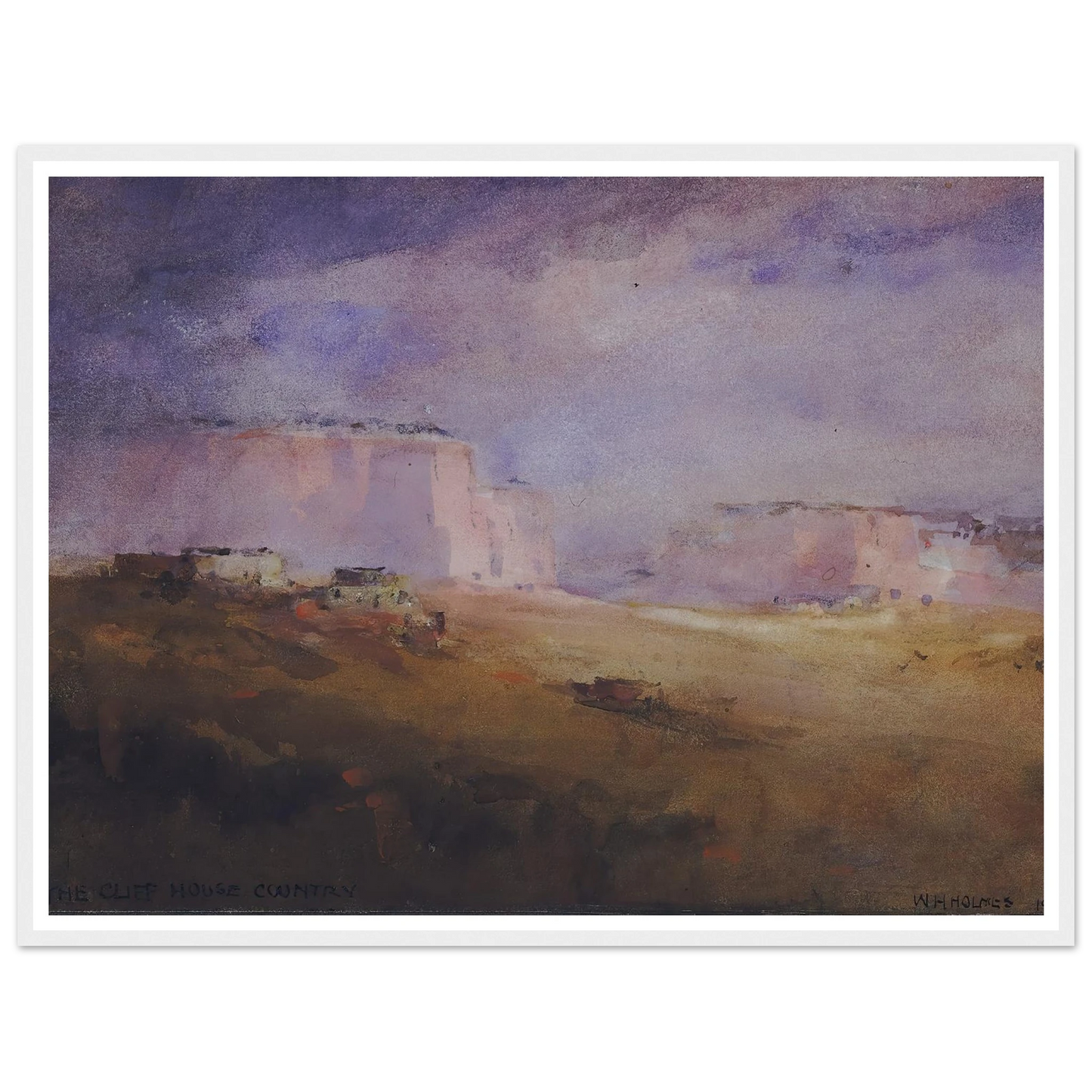 In The Cliff House Country (1929) Art Print | William Henry Holmes - Framed Poster - 30x40 cm / 12x16″ - Black frame