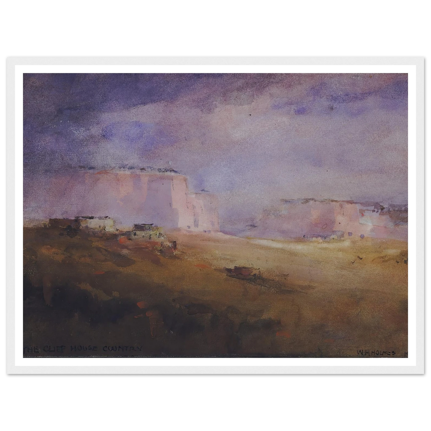 In The Cliff House Country (1929) Art Print | William Henry Holmes - Framed Poster - 30x40 cm / 12x16″ - Black frame