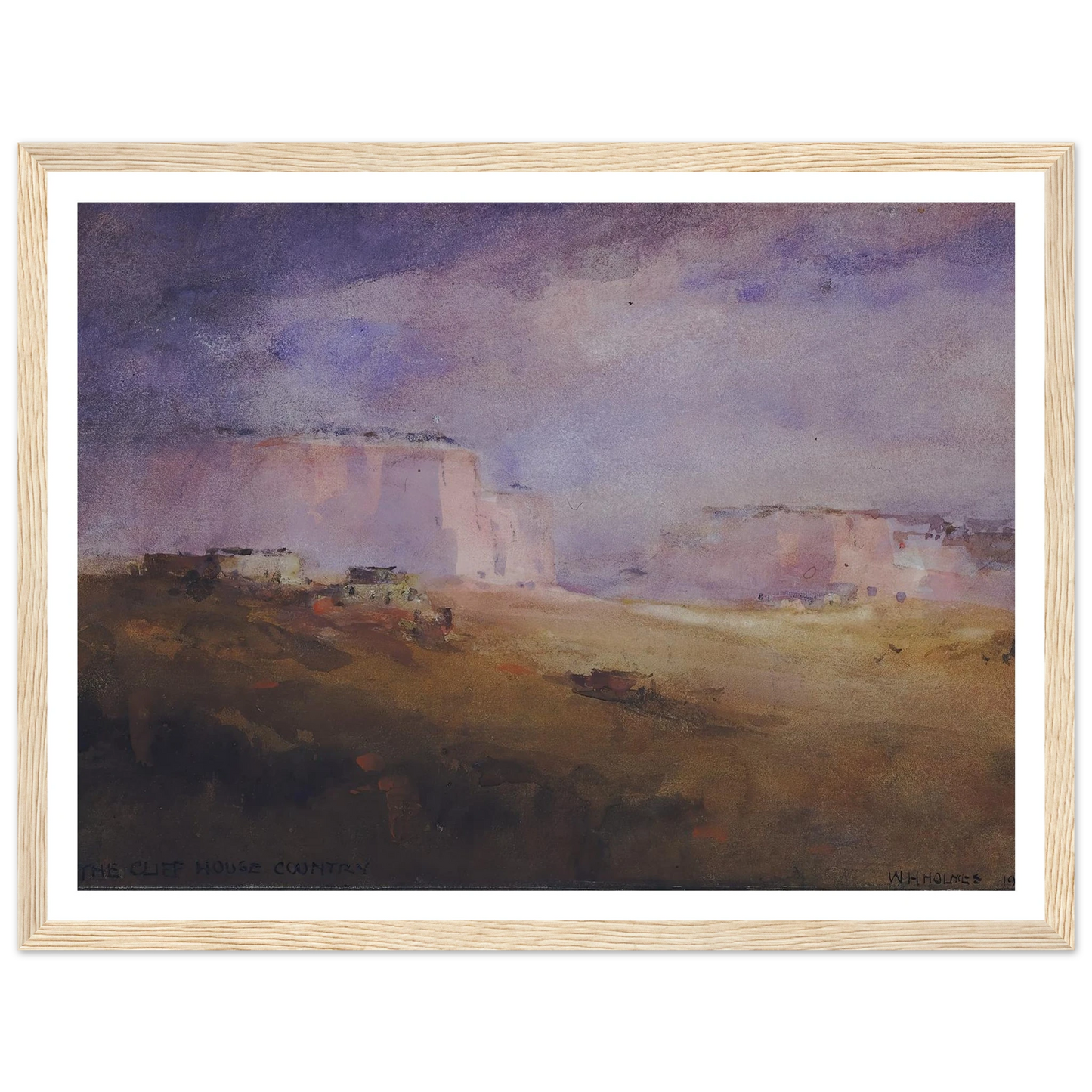 In The Cliff House Country (1929) Art Print | William Henry Holmes - Framed Poster - 30x40 cm / 12x16″ - Black frame