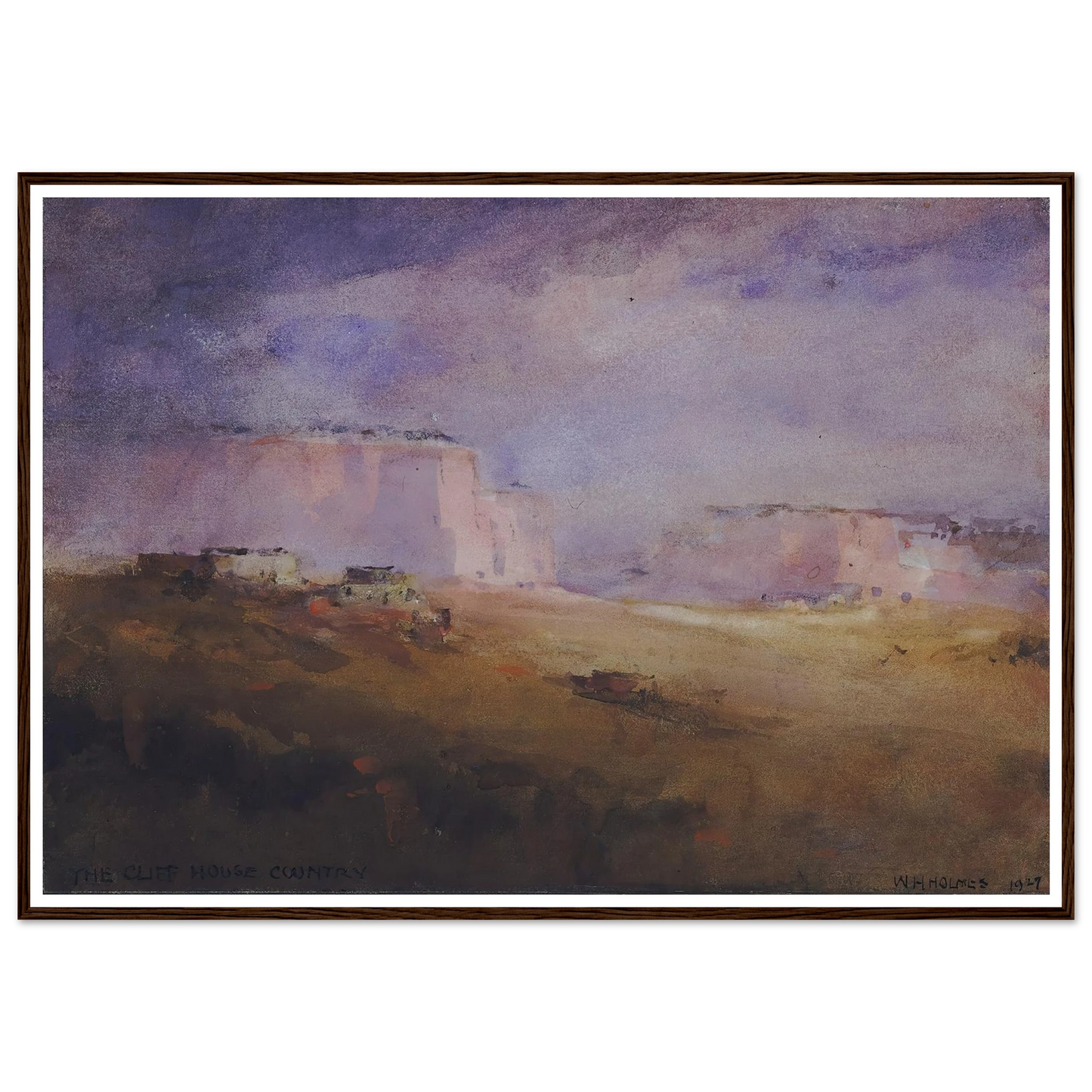 In The Cliff House Country (1929) Art Print | William Henry Holmes - Framed Poster - 30x40 cm / 12x16″ - Black frame