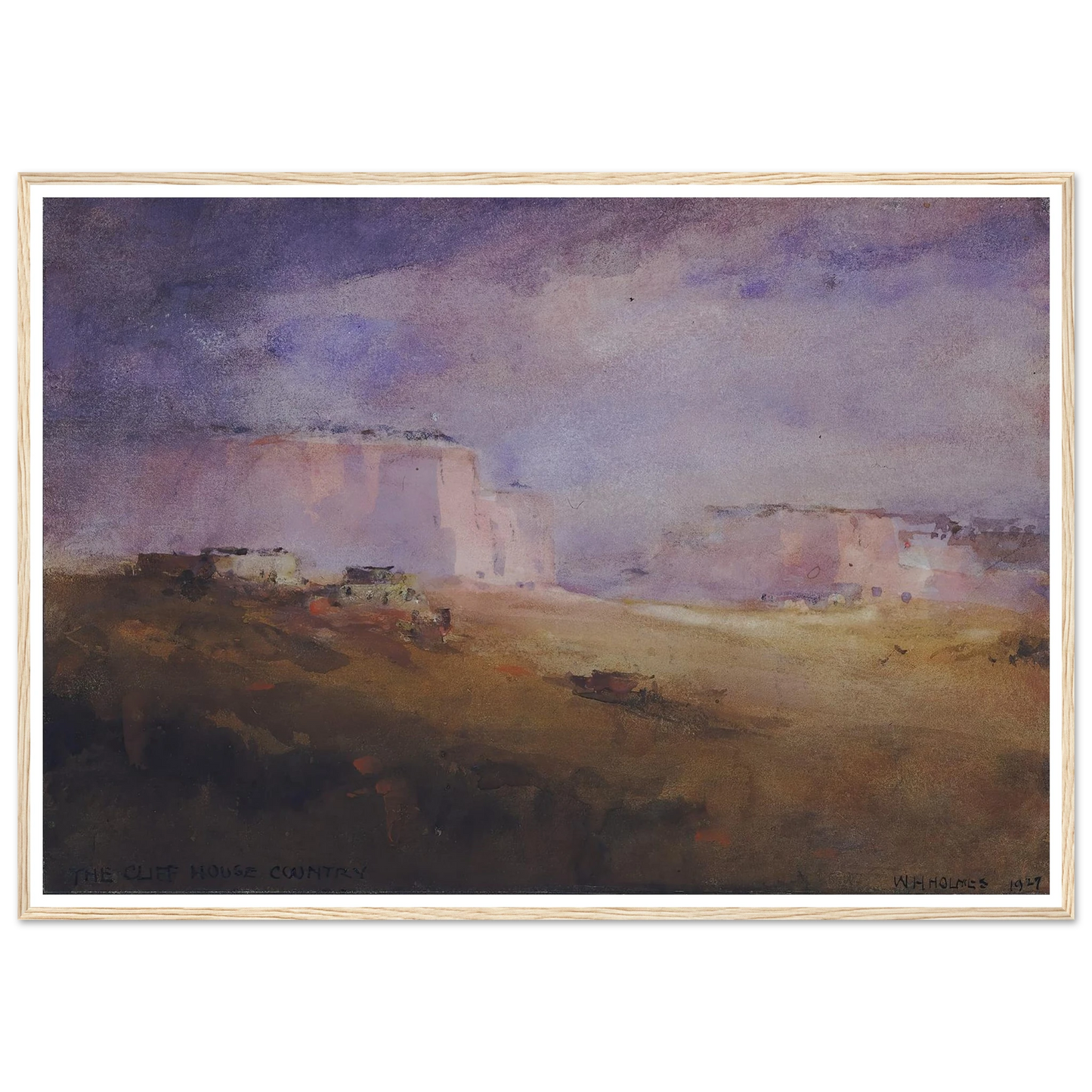 In The Cliff House Country (1929) Art Print | William Henry Holmes - Framed Poster - 30x40 cm / 12x16″ - Black frame