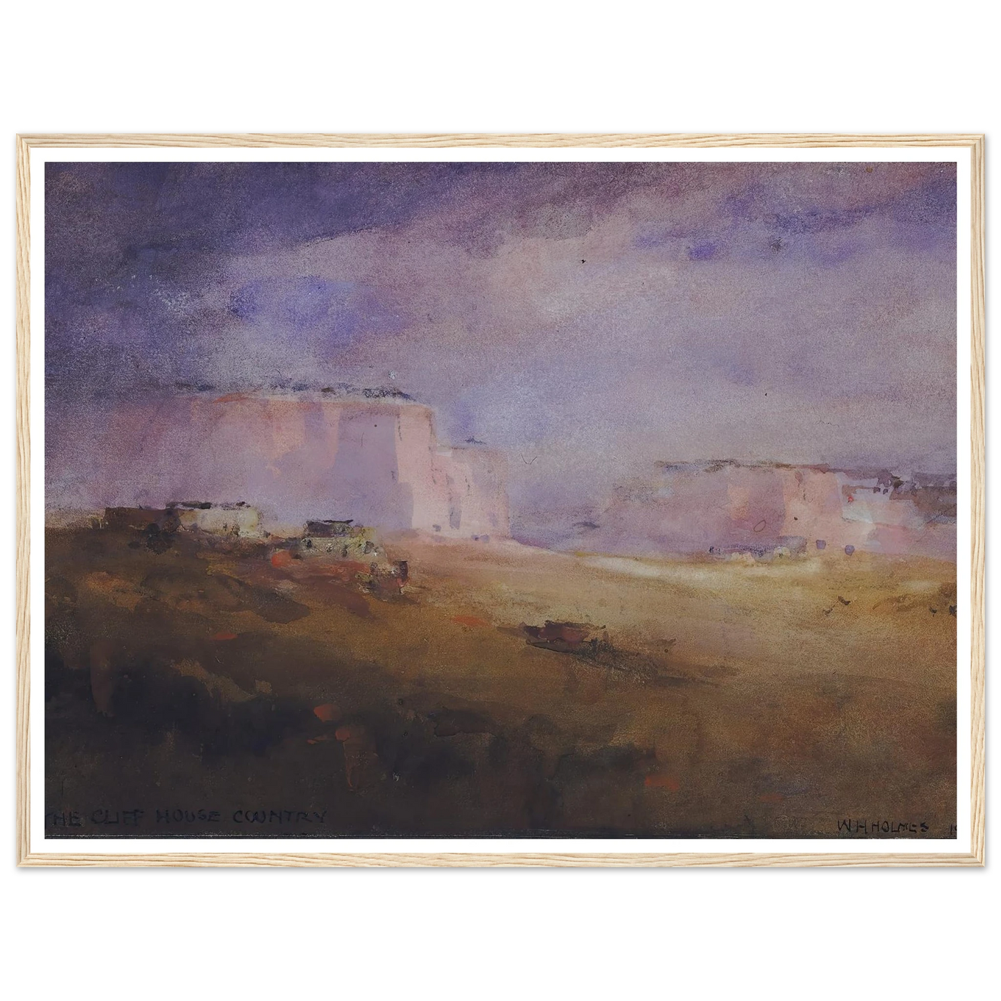 In The Cliff House Country (1929) Art Print | William Henry Holmes - Framed Poster - 30x40 cm / 12x16″ - Black frame