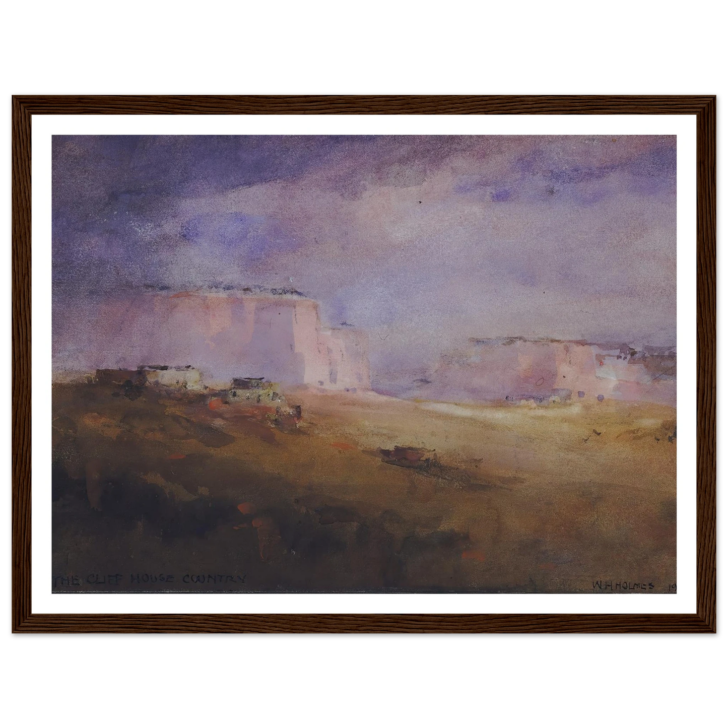 In The Cliff House Country (1929) Art Print | William Henry Holmes - Framed Poster - 30x40 cm / 12x16″ - Black frame