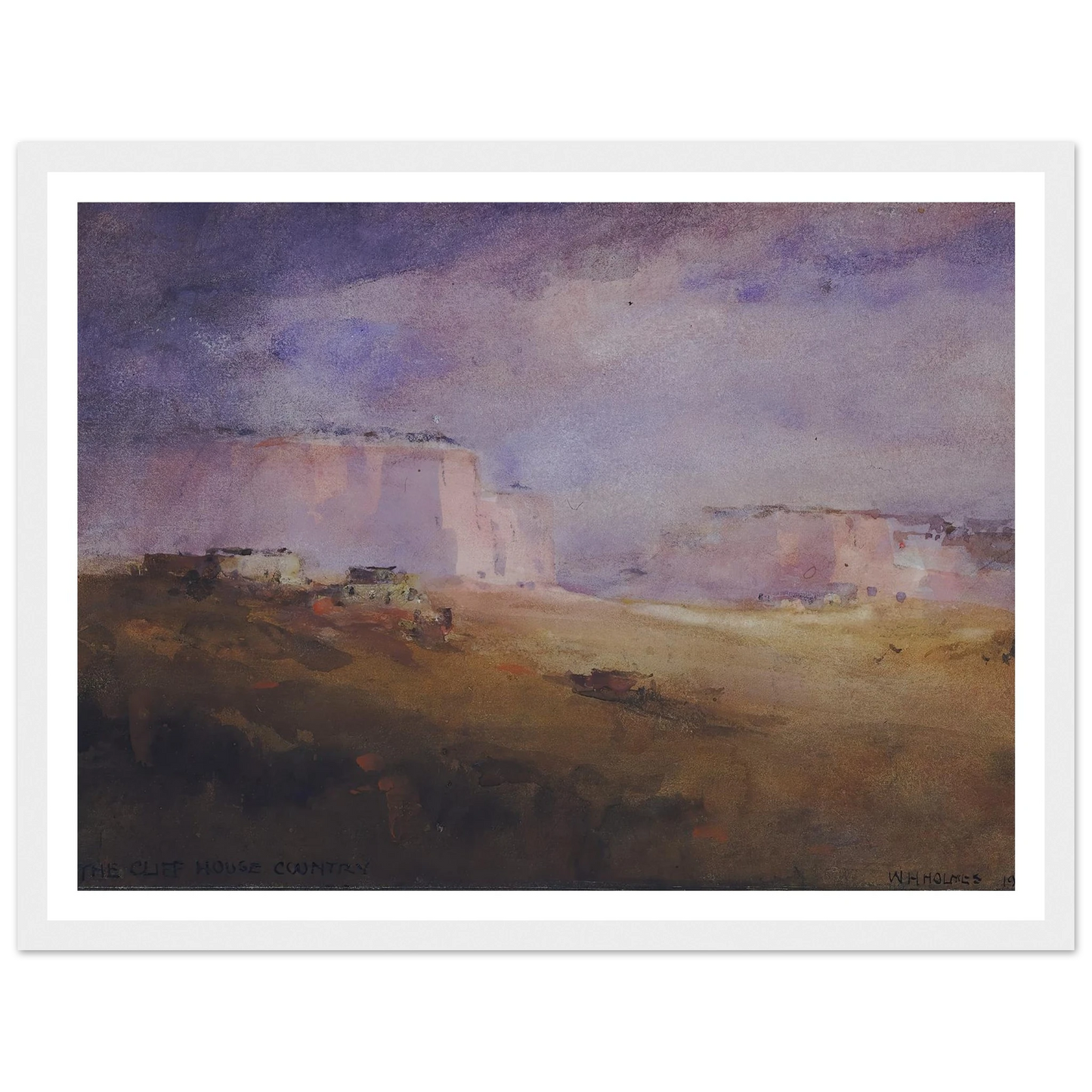 In The Cliff House Country (1929) Art Print | William Henry Holmes - Framed Poster - 30x40 cm / 12x16″ - Black frame