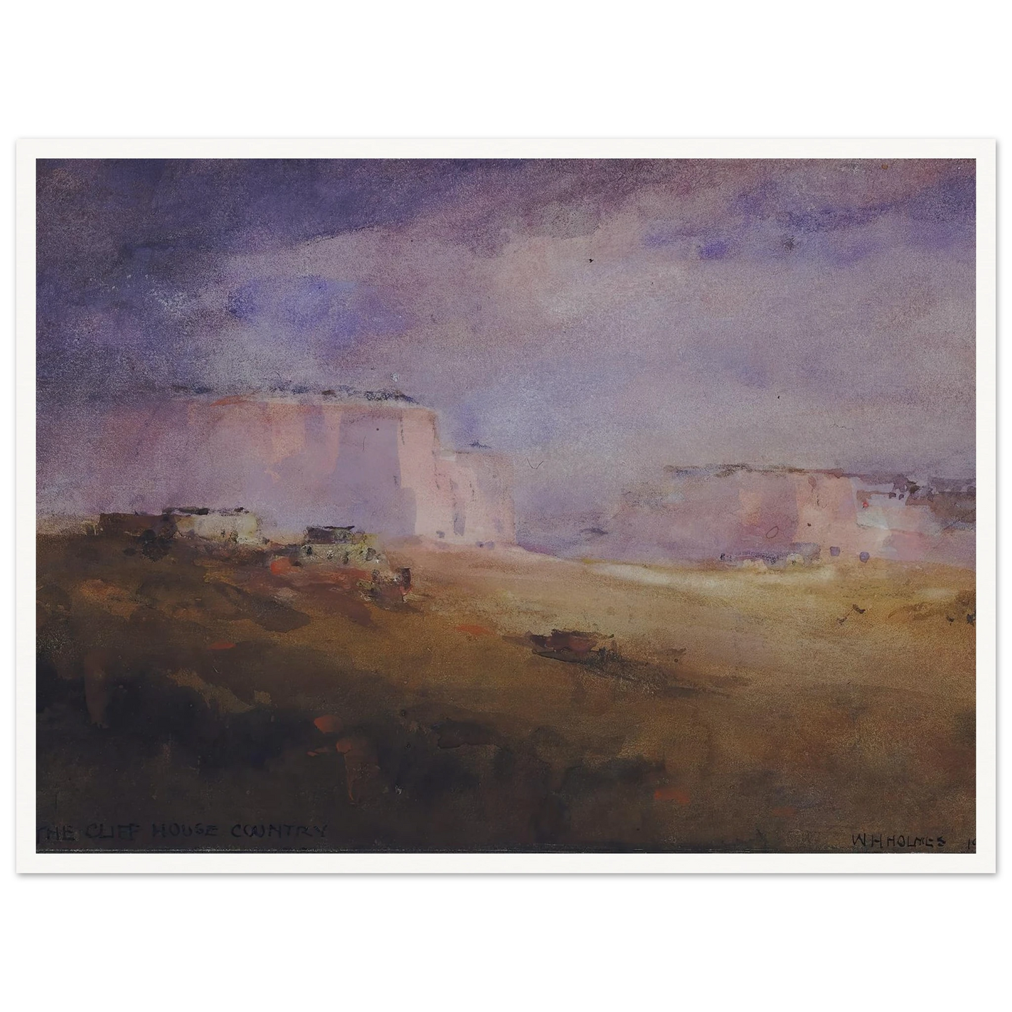 In The Cliff House Country (1929) Art Print | William Henry Holmes - Framed Poster - 30x40 cm / 12x16″ - Black frame