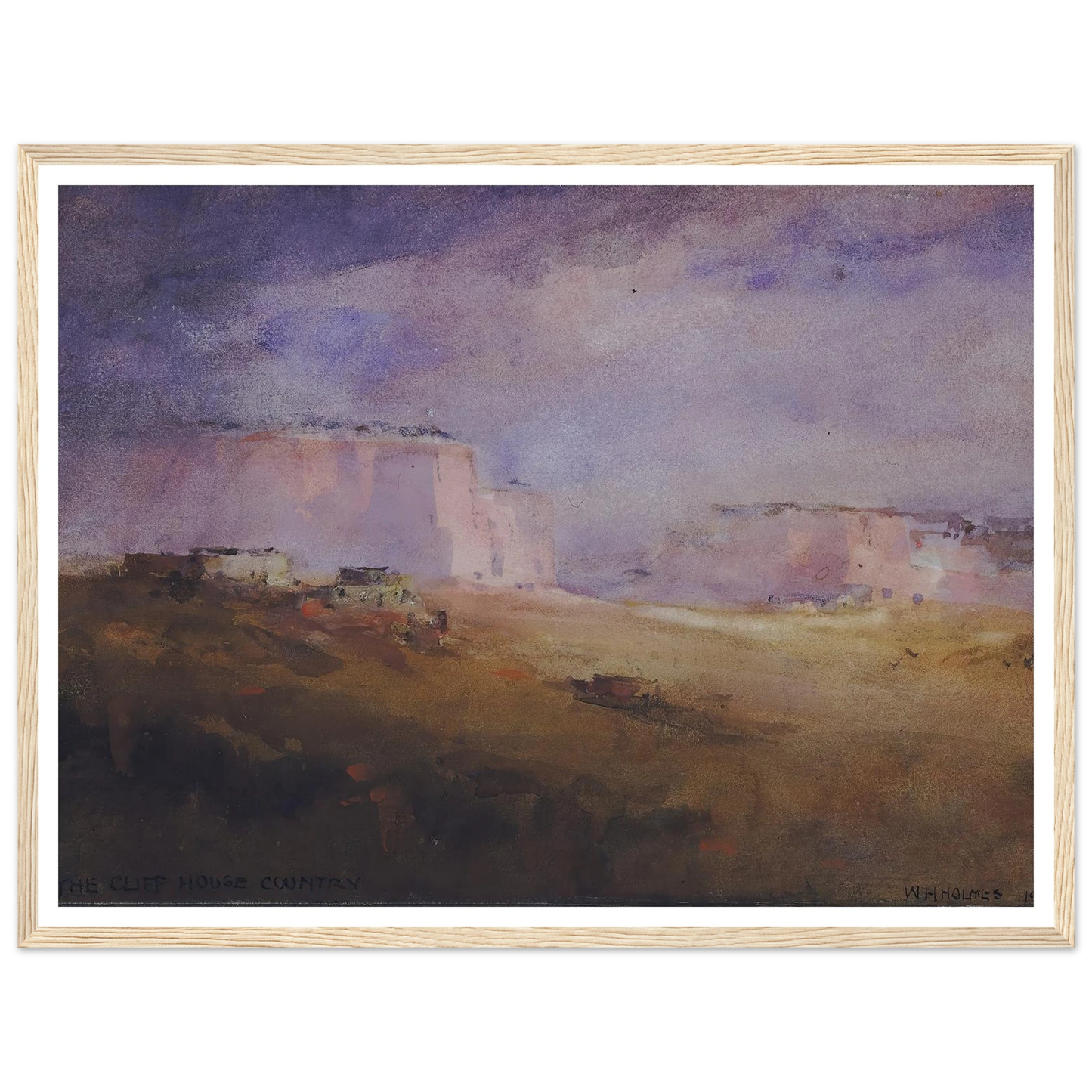 In The Cliff House Country (1929) Art Print | William Henry Holmes - Framed Poster - 30x40 cm / 12x16″ - Black frame