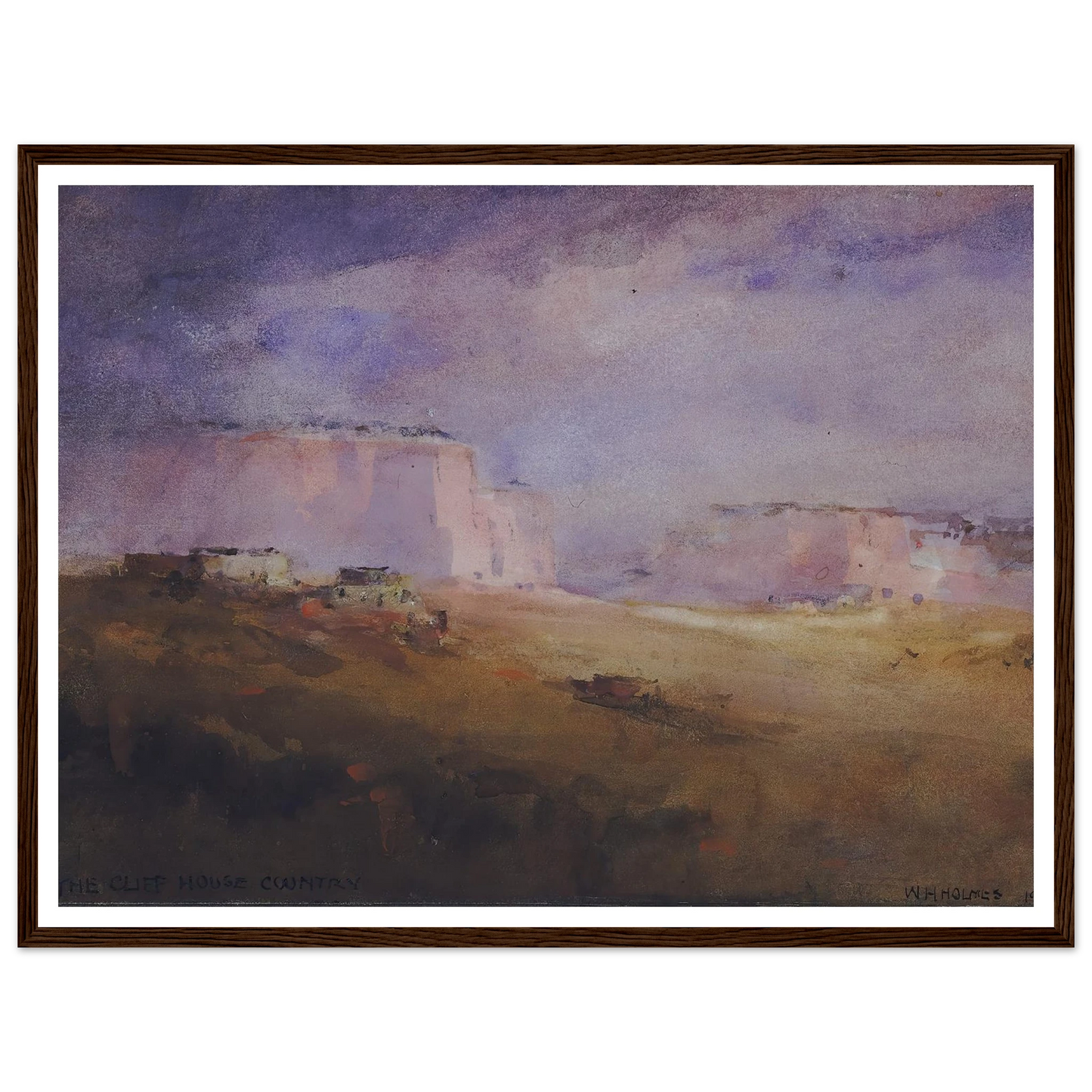In The Cliff House Country (1929) Art Print | William Henry Holmes - Framed Poster - 30x40 cm / 12x16″ - Black frame