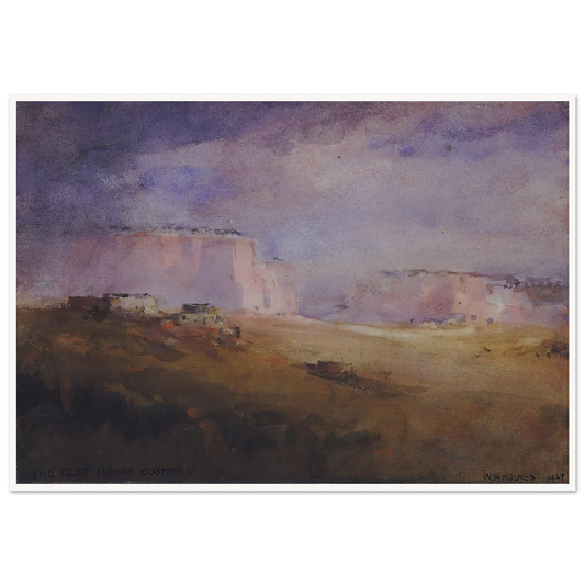 In The Cliff House Country (1929) Art Print | William Henry Holmes - Framed Poster - 30x40 cm / 12x16″ - Black frame