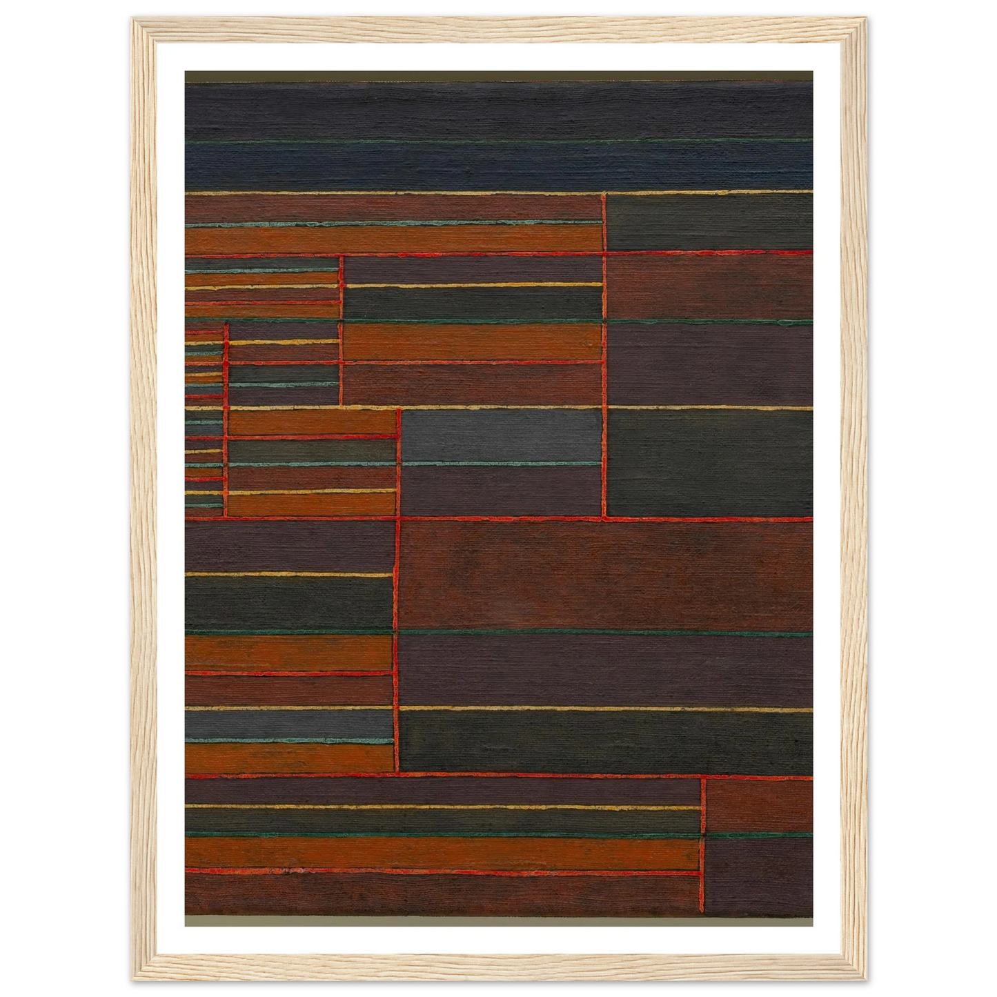 In the Current Six Thresholds (1929) Art Print | Paul Klee - Framed Poster - 30x40 cm / 12x16″ - Black frame