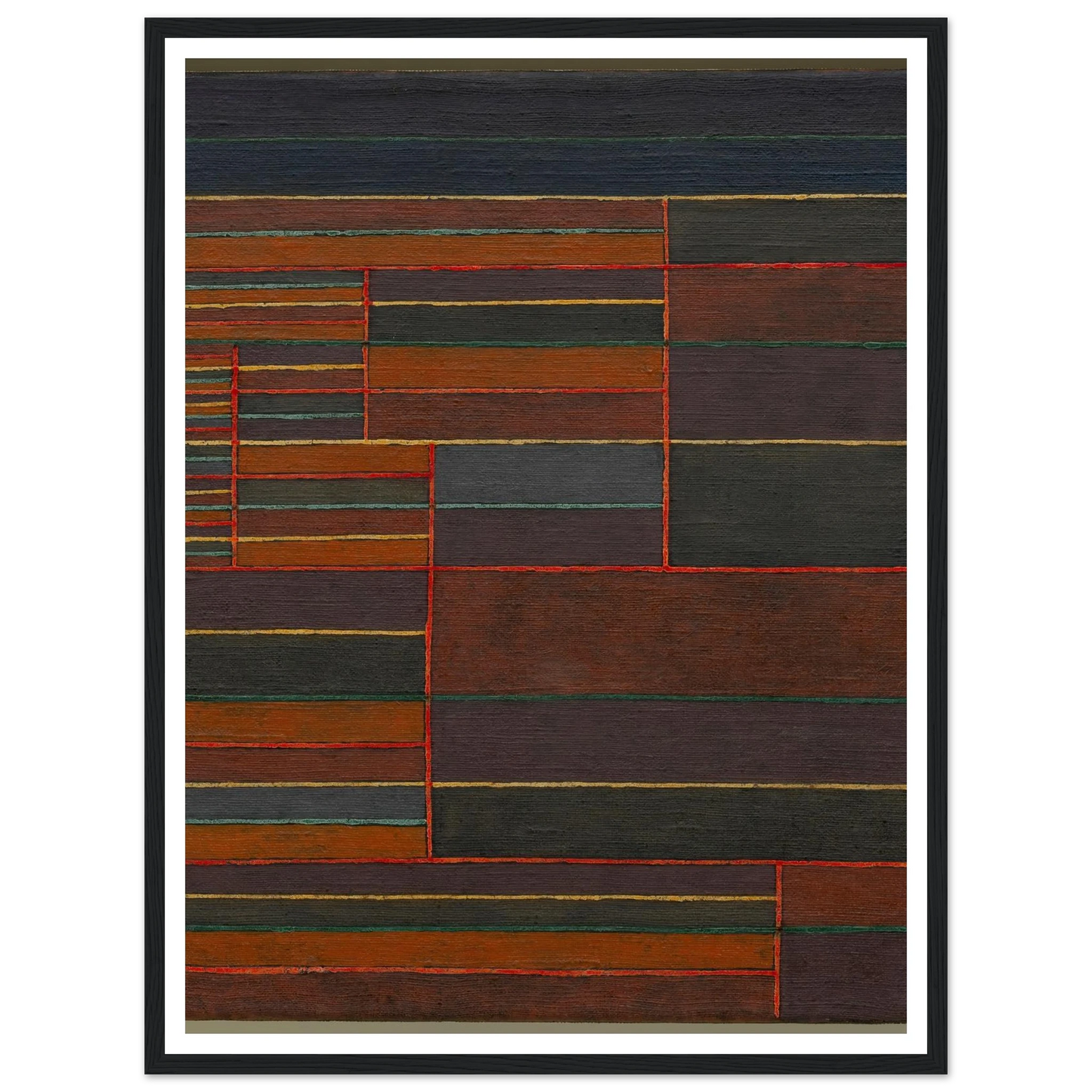 In the Current Six Thresholds (1929) Art Print | Paul Klee - Framed Poster - 30x40 cm / 12x16″ - Black frame