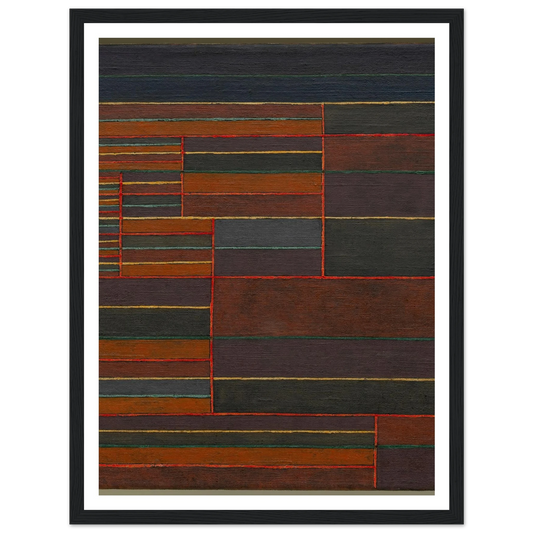 In the Current Six Thresholds (1929) Art Print | Paul Klee - Framed Poster - 30x40 cm / 12x16″ - Black frame
