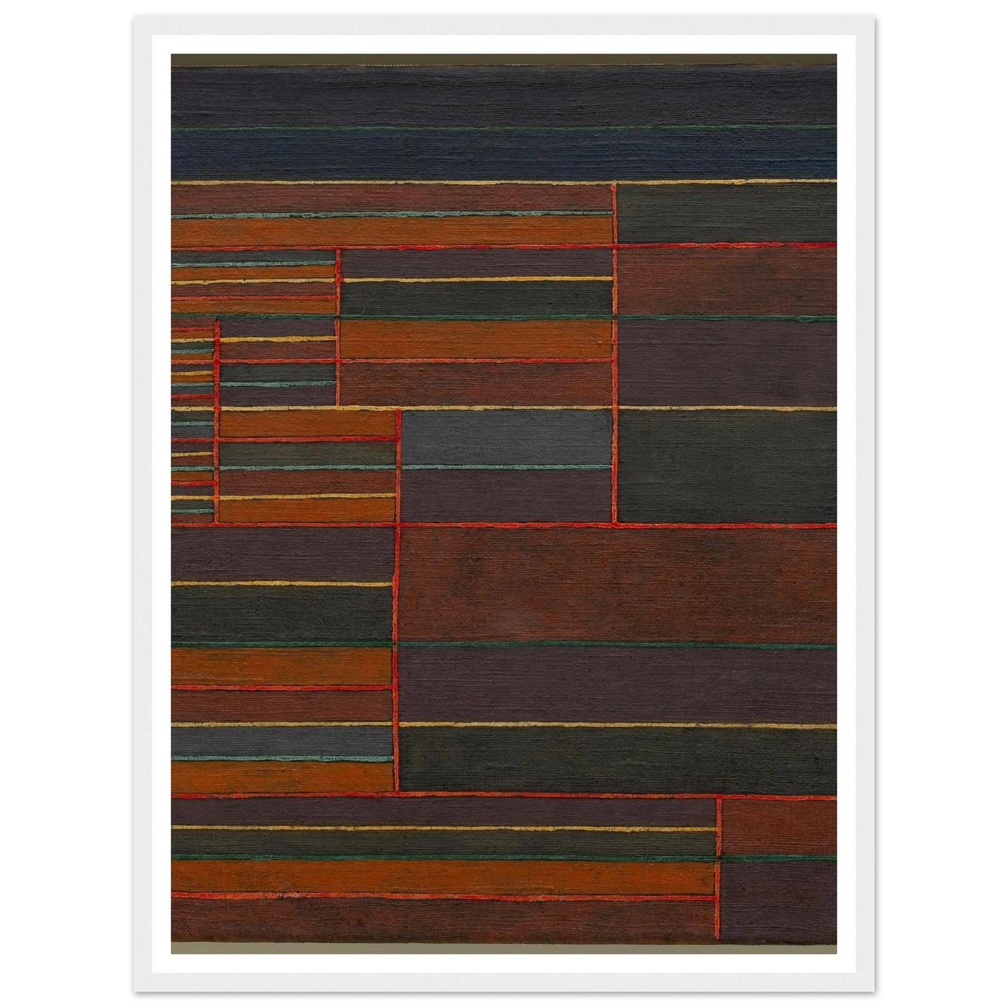 In the Current Six Thresholds (1929) Art Print | Paul Klee - Framed Poster - 30x40 cm / 12x16″ - Black frame