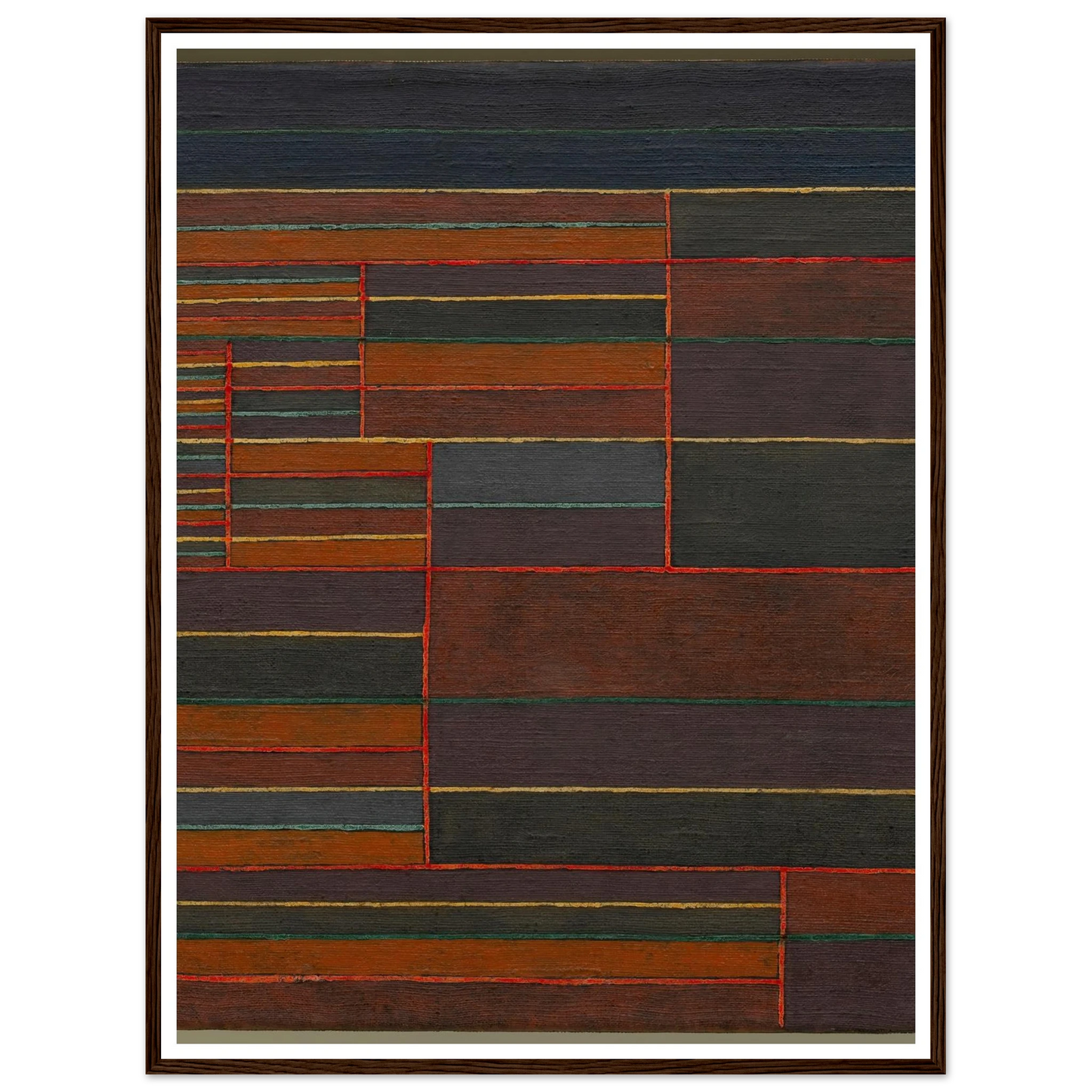 In the Current Six Thresholds (1929) Art Print | Paul Klee - Framed Poster - 30x40 cm / 12x16″ - Black frame