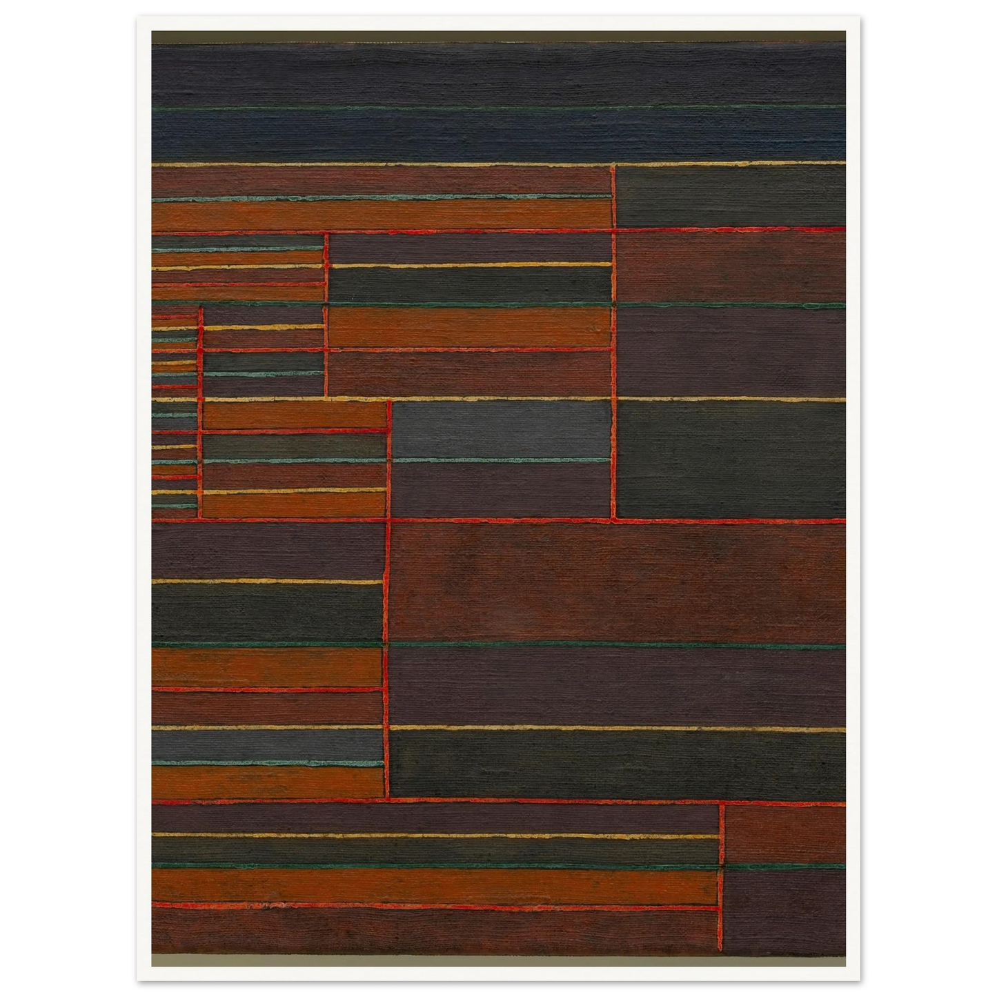 In the Current Six Thresholds (1929) Art Print | Paul Klee - Framed Poster - 30x40 cm / 12x16″ - Black frame