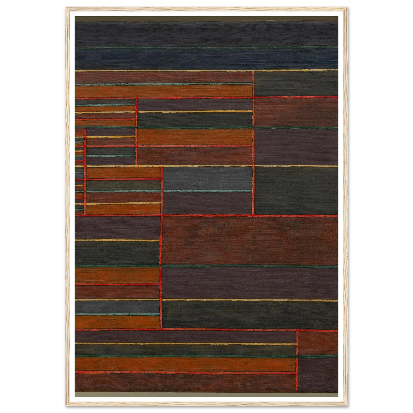 In the Current Six Thresholds (1929) Art Print | Paul Klee - Framed Poster - 30x40 cm / 12x16″ - Black frame