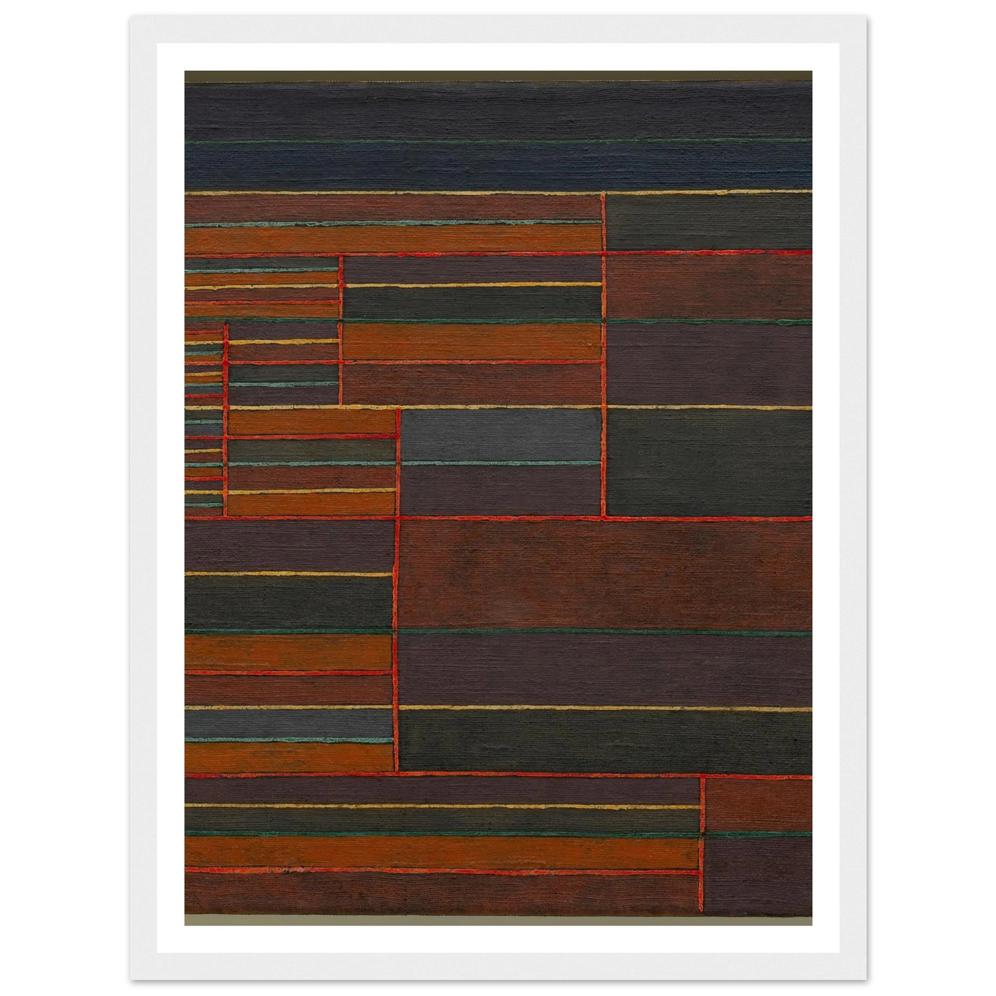 In the Current Six Thresholds (1929) Art Print | Paul Klee - Framed Poster - 30x40 cm / 12x16″ - Black frame