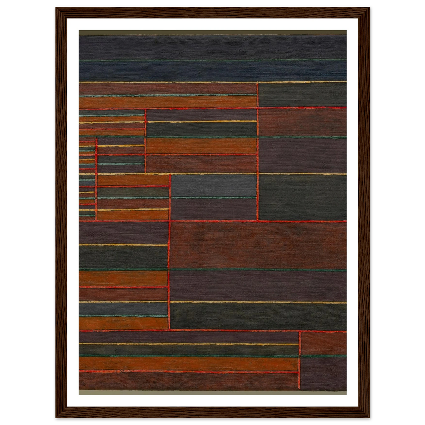 In the Current Six Thresholds (1929) Art Print | Paul Klee - Framed Poster - 30x40 cm / 12x16″ - Black frame