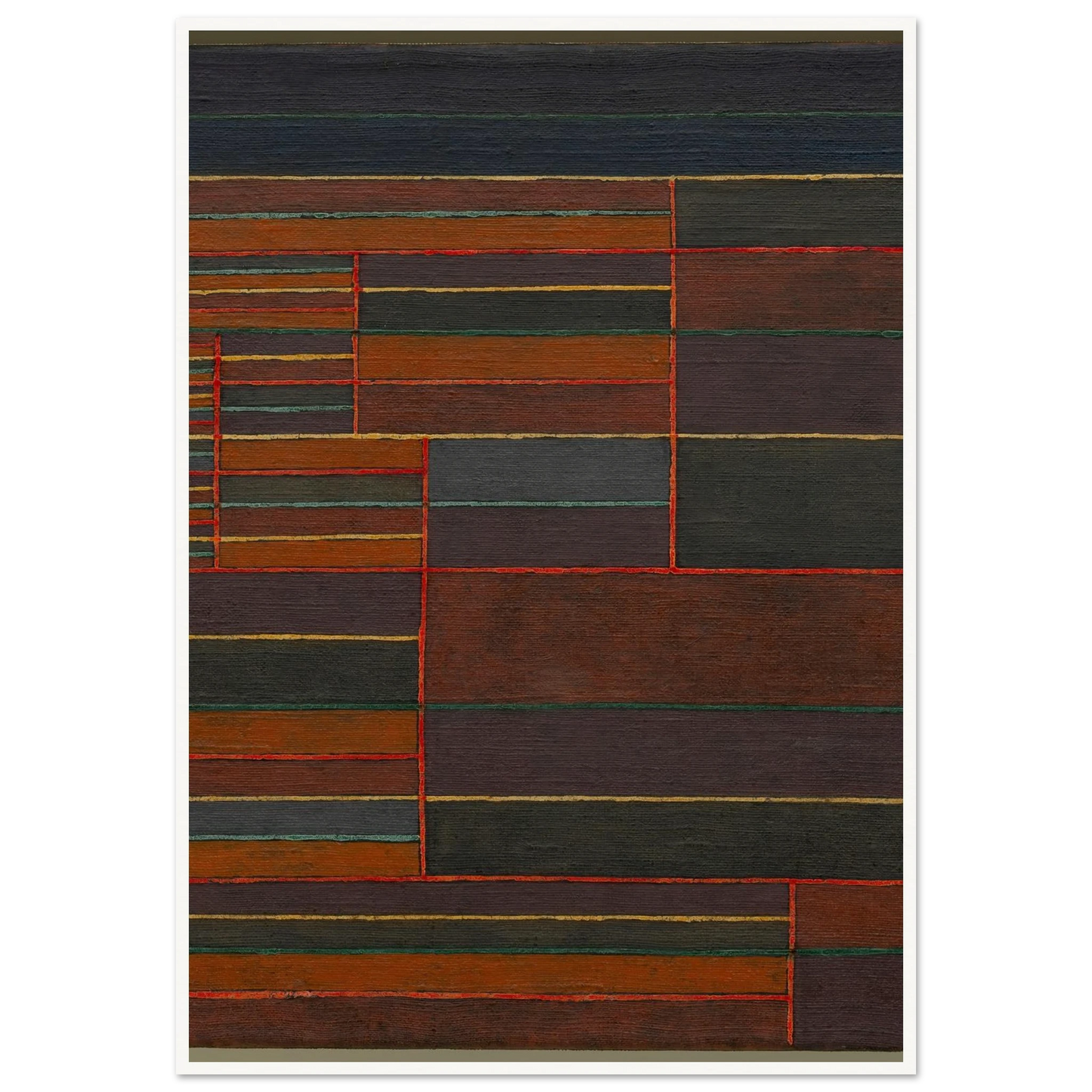 In the Current Six Thresholds (1929) Art Print | Paul Klee - Framed Poster - 30x40 cm / 12x16″ - Black frame