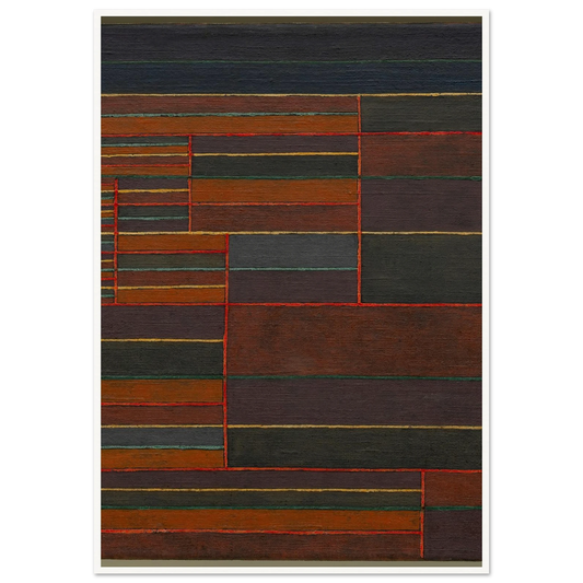 In the Current Six Thresholds (1929) Art Print | Paul Klee - Framed Poster - 30x40 cm / 12x16″ - Black frame