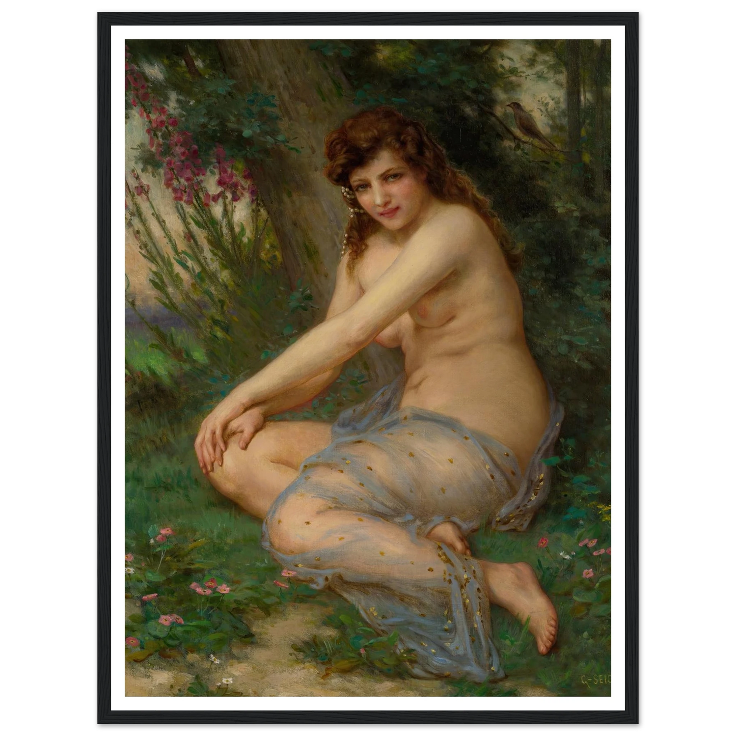 In The Forest Art Print | Guillaume Seignac - Framed Poster - 30x40 cm / 12x16″ - Black frame