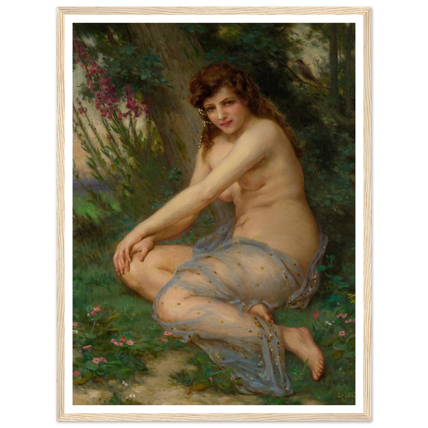 In The Forest Art Print | Guillaume Seignac - Framed Poster - 30x40 cm / 12x16″ - Black frame