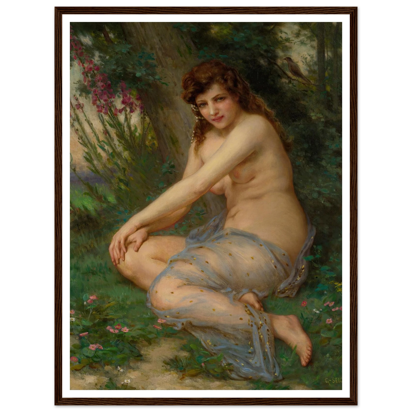 In The Forest Art Print | Guillaume Seignac - Framed Poster - 30x40 cm / 12x16″ - Black frame