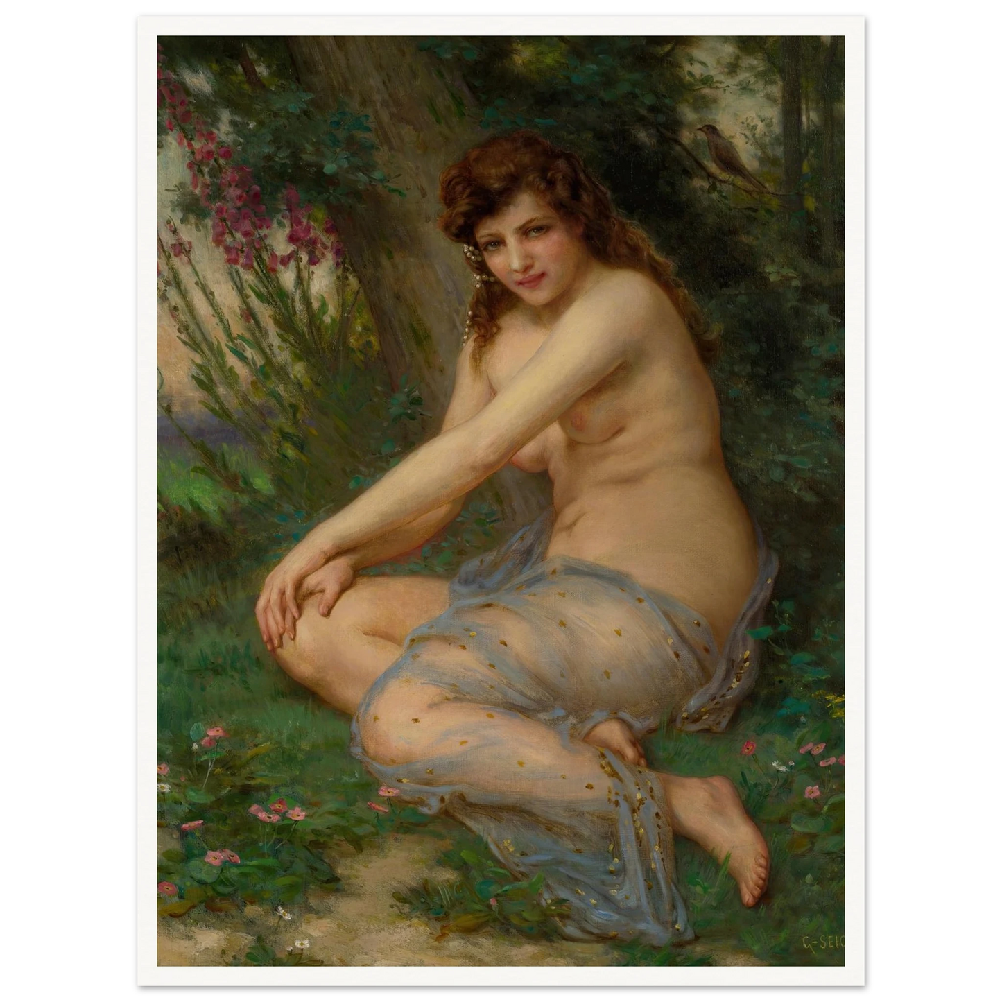 In The Forest Art Print | Guillaume Seignac - Framed Poster - 30x40 cm / 12x16″ - Black frame