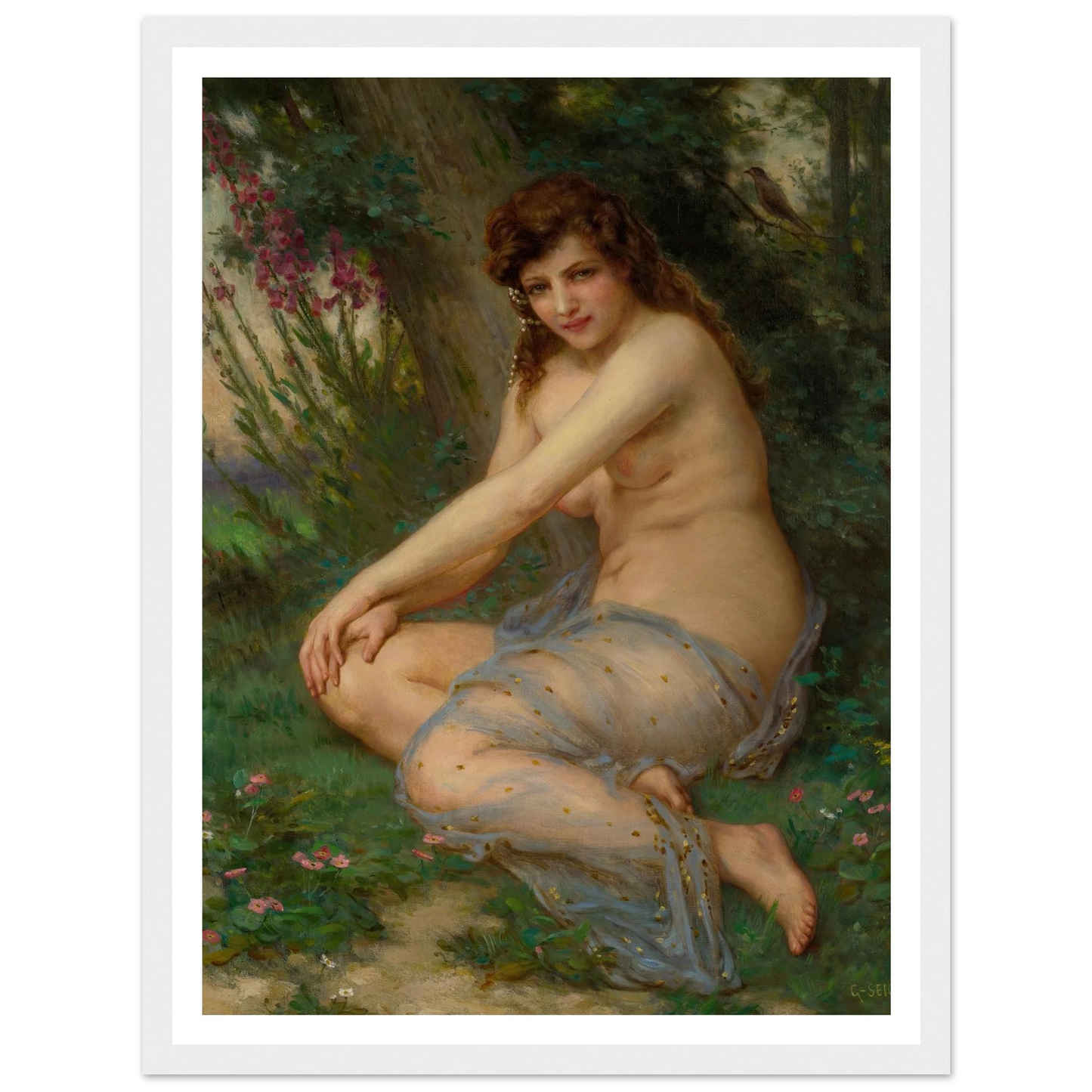In The Forest Art Print | Guillaume Seignac - Framed Poster - 30x40 cm / 12x16″ - Black frame