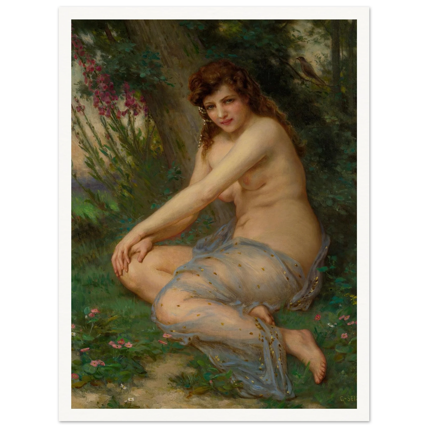 In The Forest Art Print | Guillaume Seignac - Framed Poster - 30x40 cm / 12x16″ - Black frame
