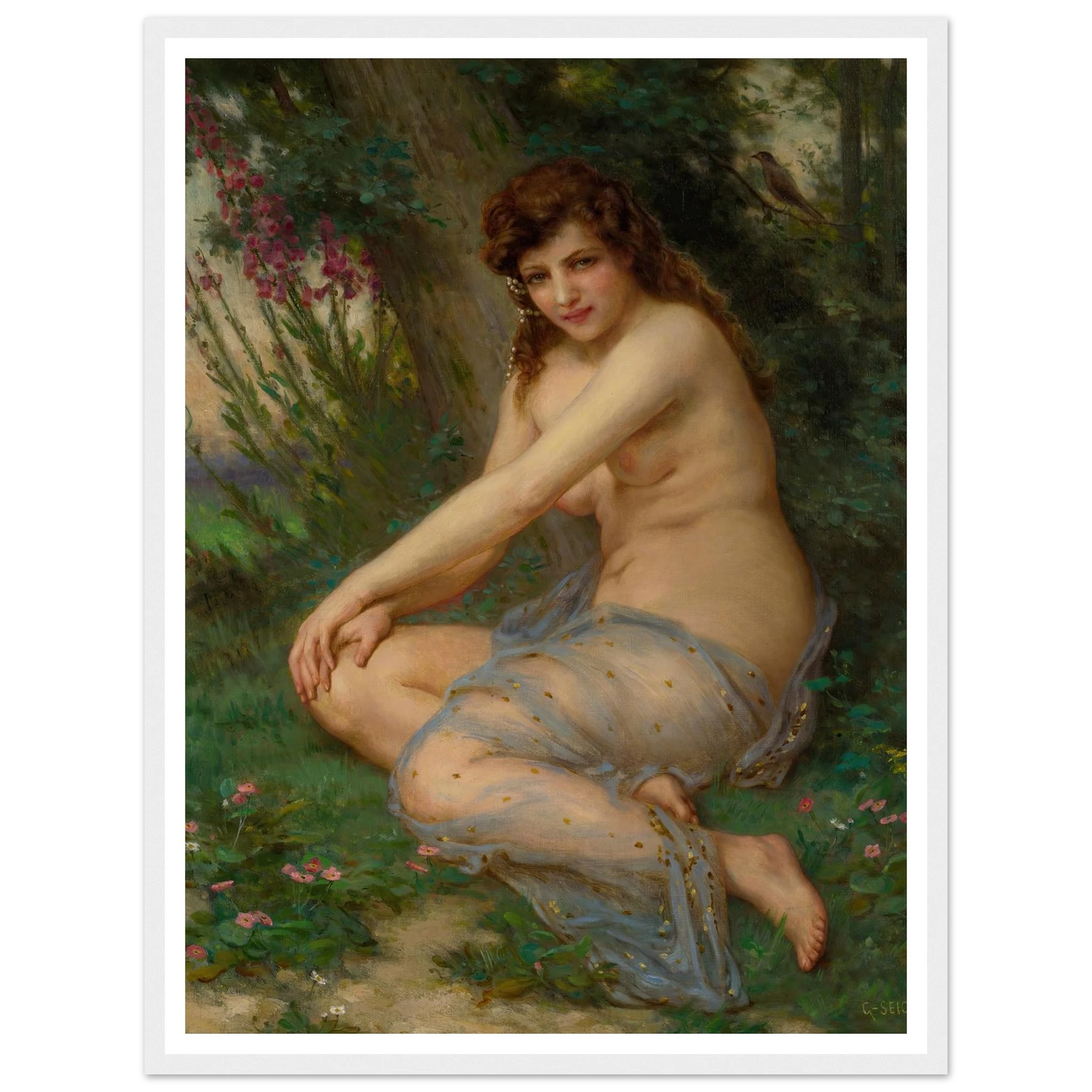 In The Forest Art Print | Guillaume Seignac - Framed Poster - 30x40 cm / 12x16″ - Black frame